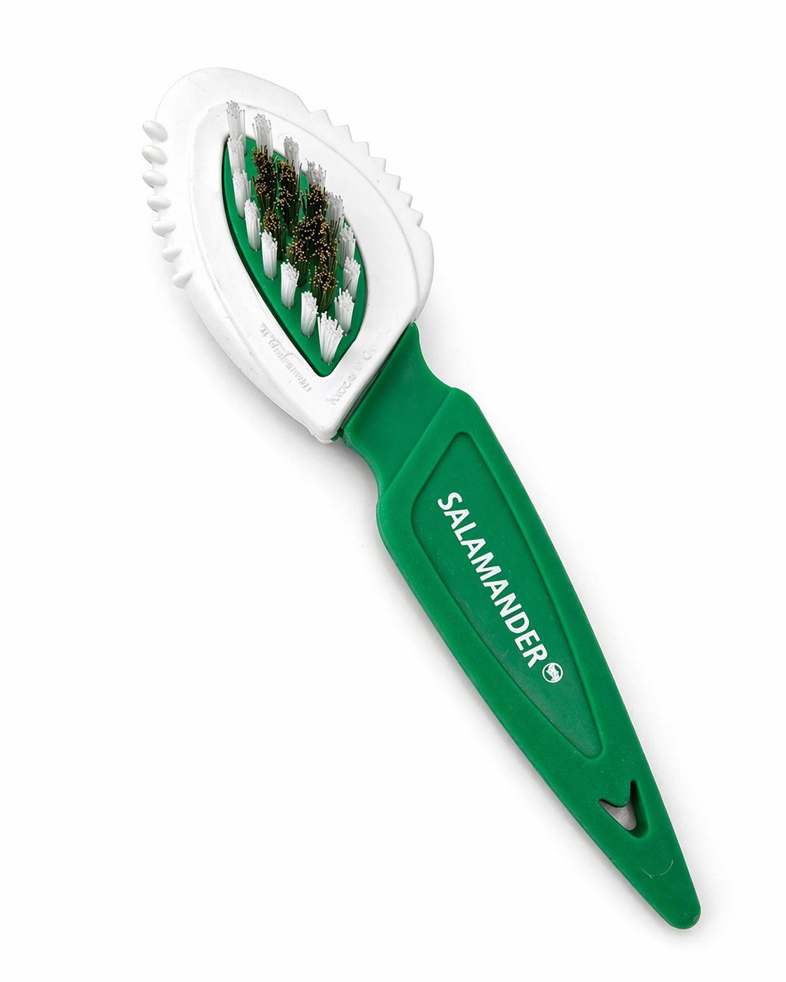 Salamander Schuhputzbürste Salamander Professional Raulederbürste für Wildleder grün/weiß
