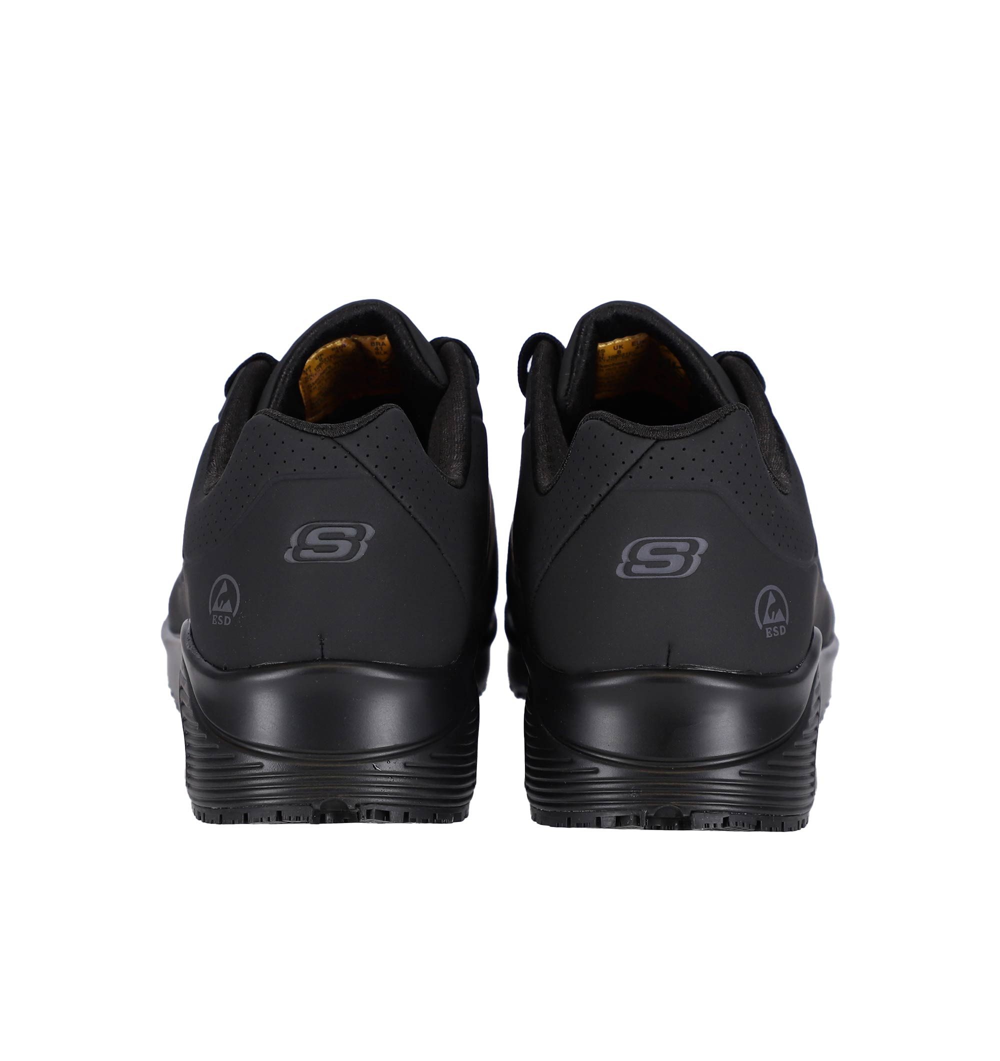 Skechers Work UNO SR Arbeitsschuhe Damen O1 FO SRC ESD - Rutschhemmender Arbeitsschuh Air-Cooled Memory Foam Einlegesohle, Zwischensohle Luftkissendämpfung