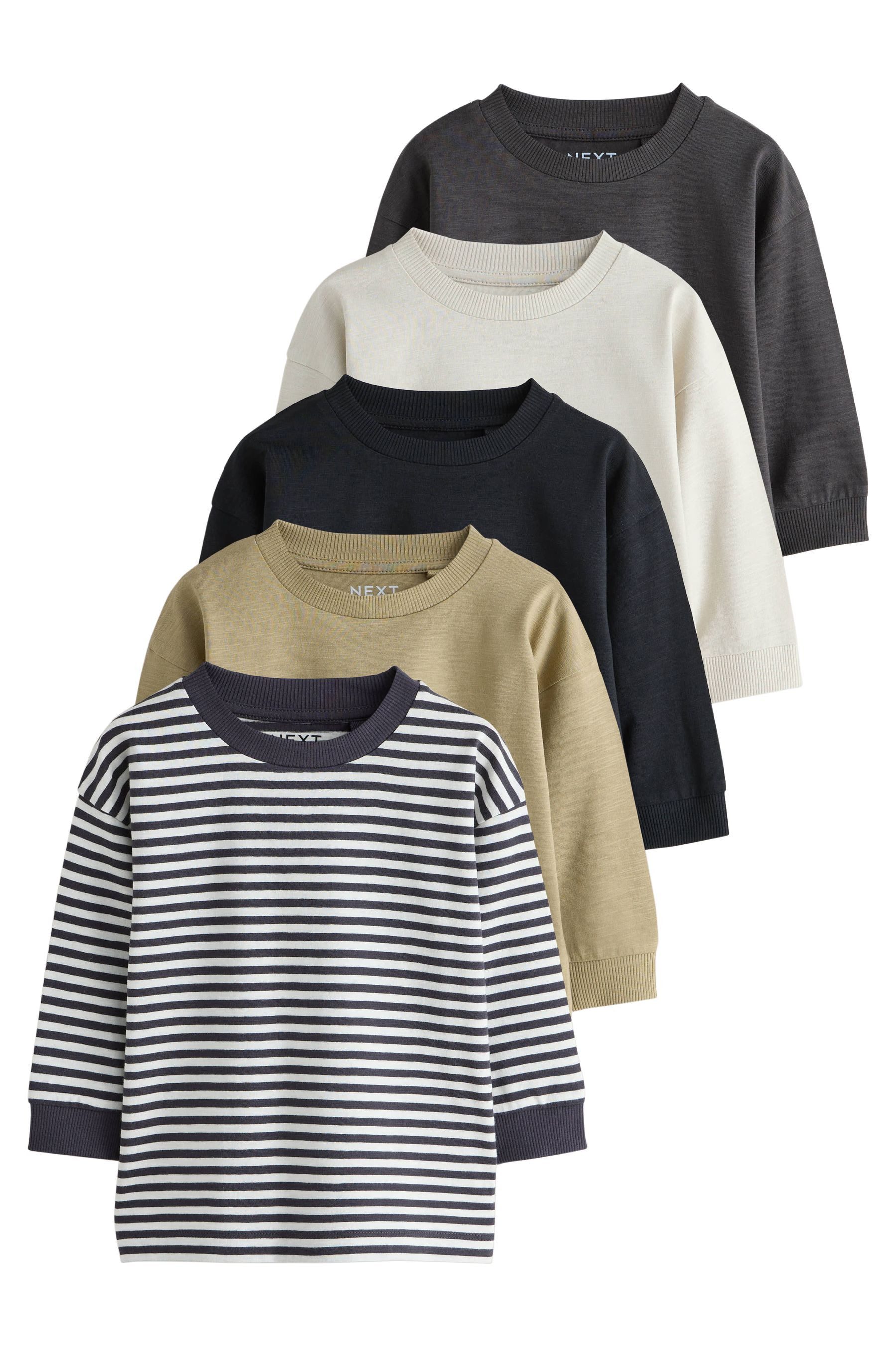 Next T-Shirt Langarm-Shirts, 5er-Pack (5-tlg)