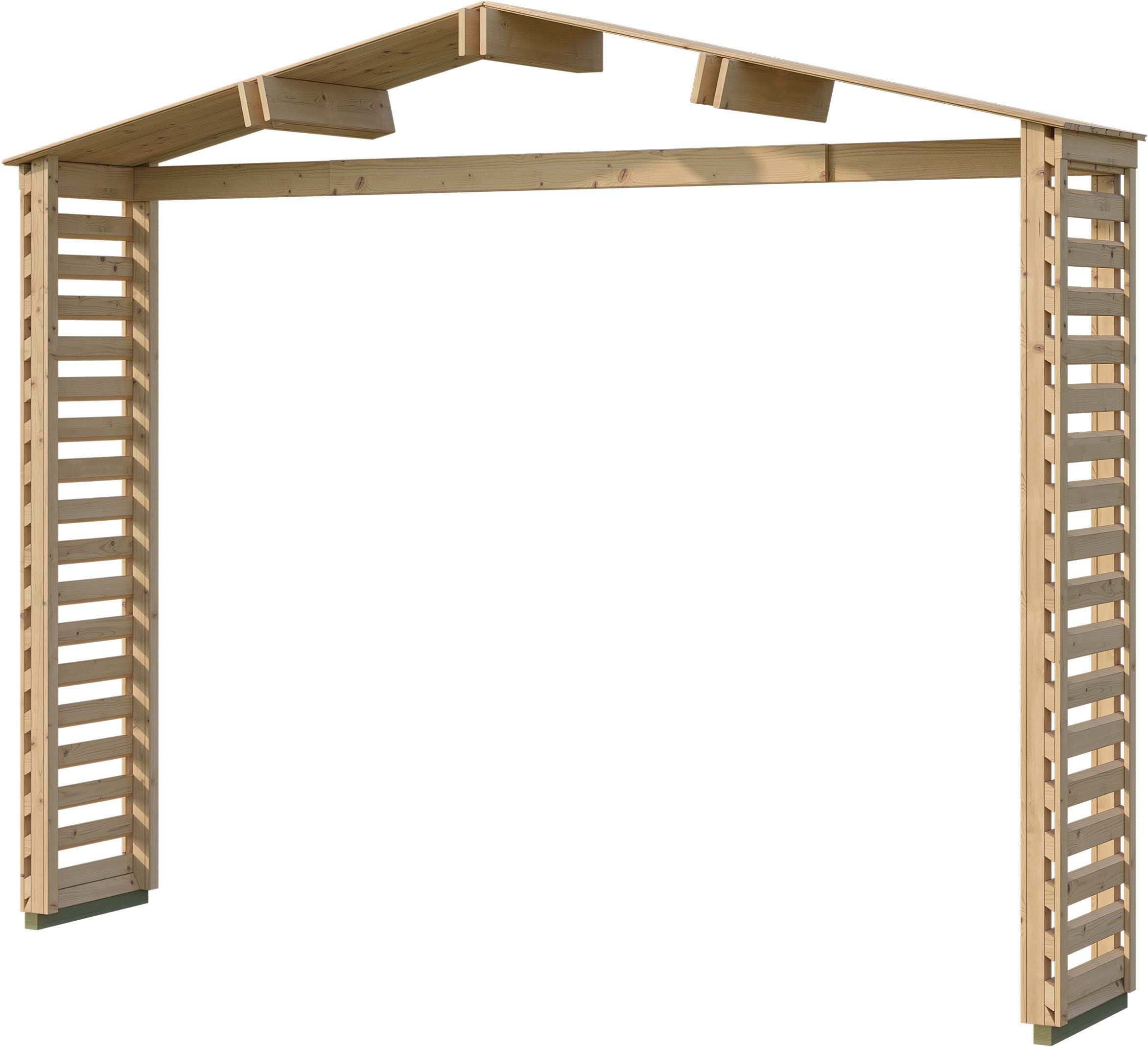 weka Gartenhaus-Anbaudach optionale Erweiterung für Gartenhaus Killarney, BxT: 308x56 cm