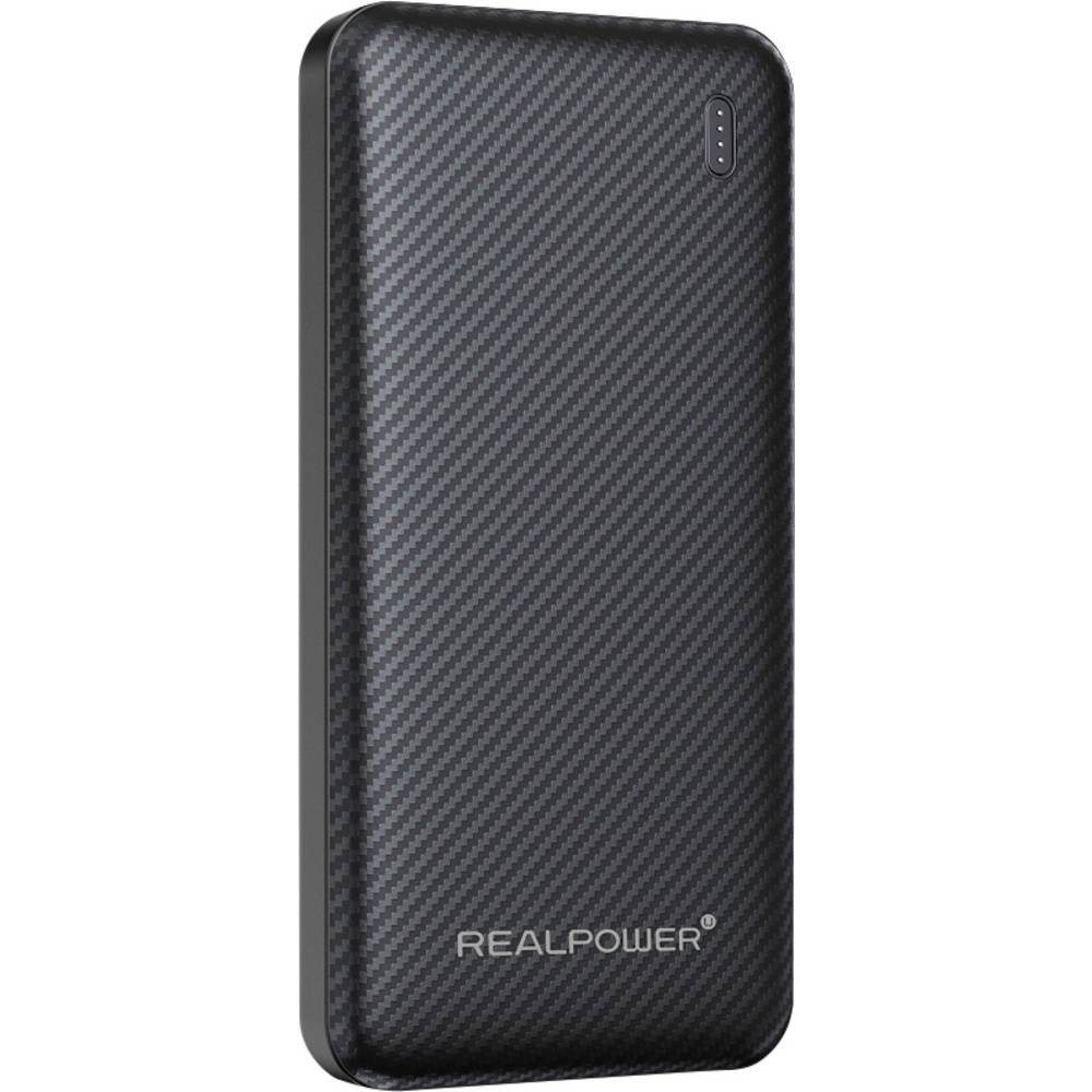 Realpower Powerbank 10000 mAh Fast Charge, SuperCharge, USB PD USB-A, USB-C® Powerbank