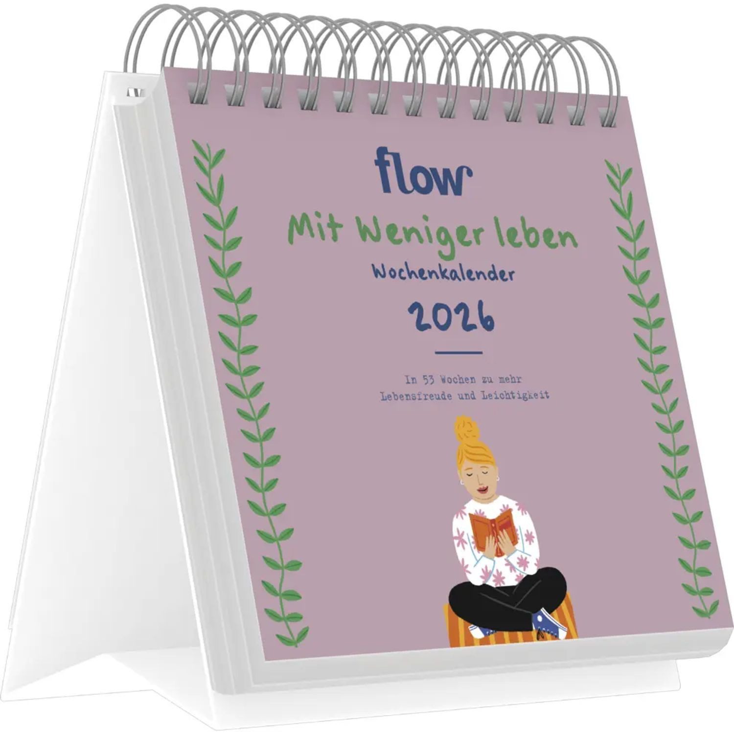 NEUMANN Abreißkalender Flow - Mit weniger leben 2026 - Tischkalender 17x16 cm mit 53...