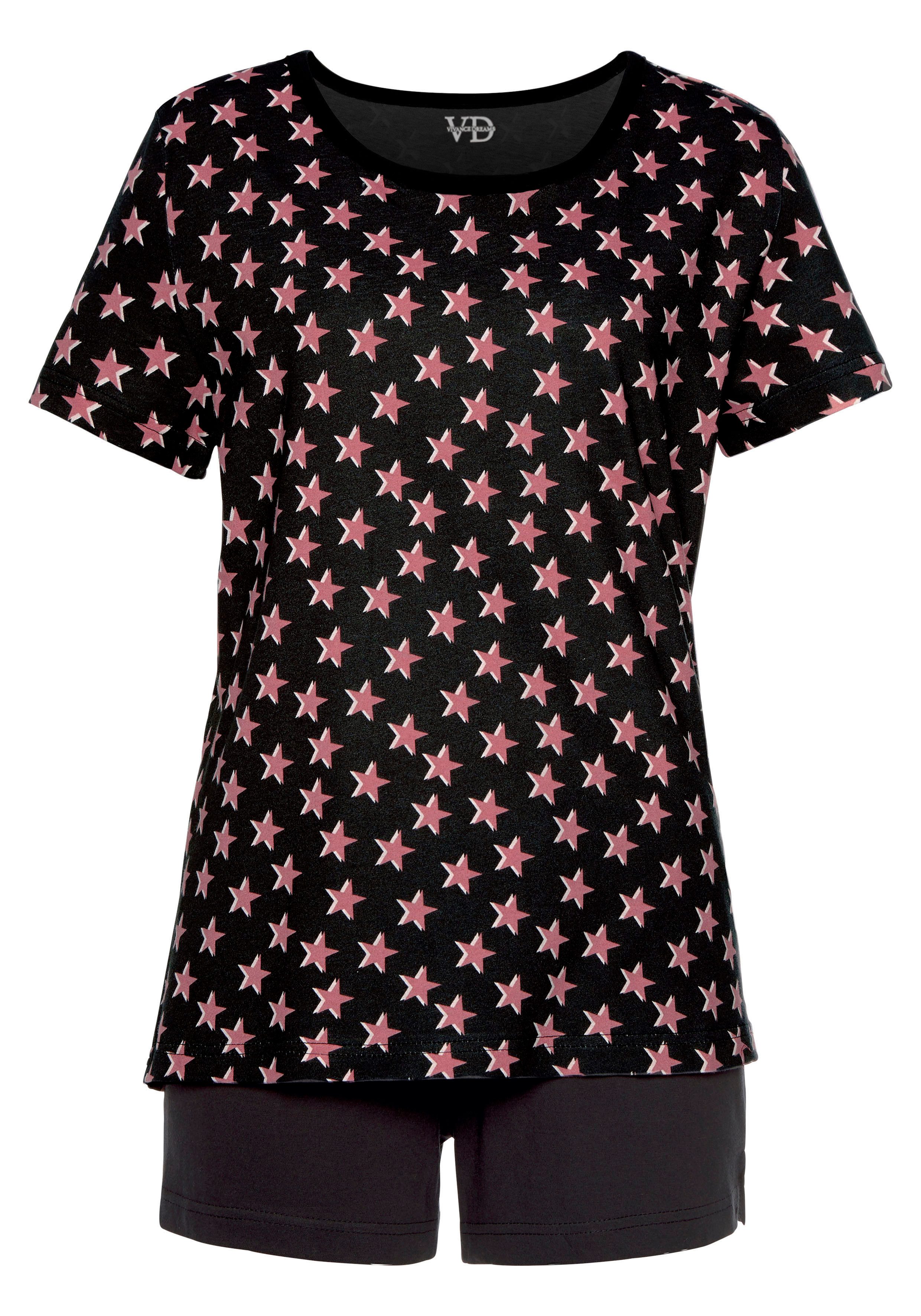 Vivance Dreams Shorty (4 tlg., 2 Stück) mit Sternedruck