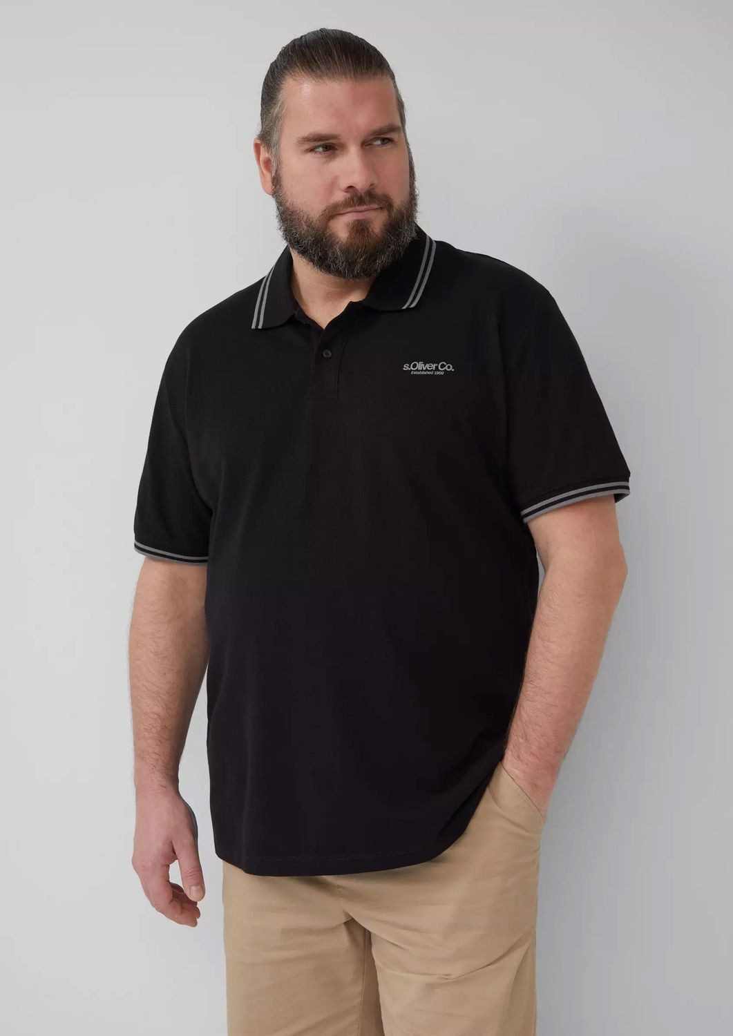 s.Oliver Poloshirt Poloshirt BIG SIZE kurzarm, Kragen, Knöpfe, Logo günstig online kaufen