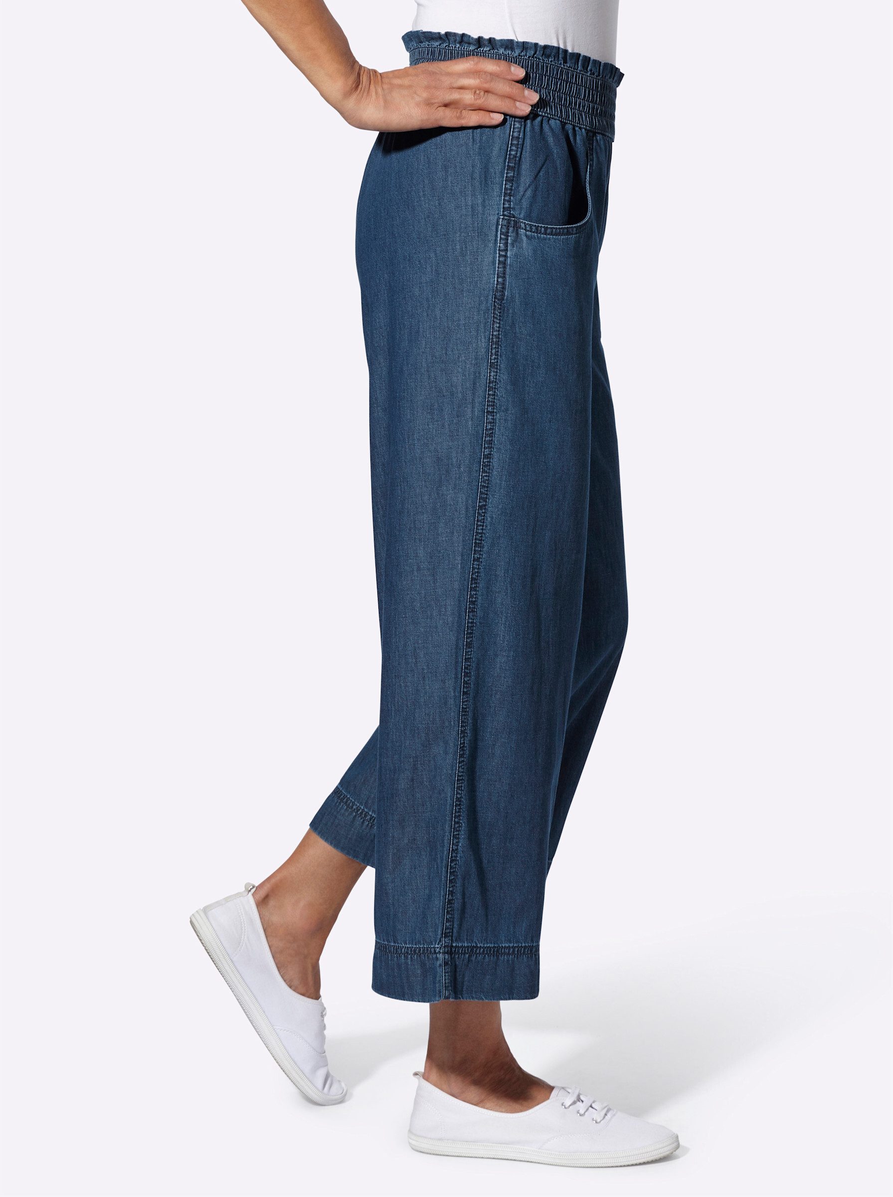 Sieh an! Jeansshorts 7/8-Jeans erhöht