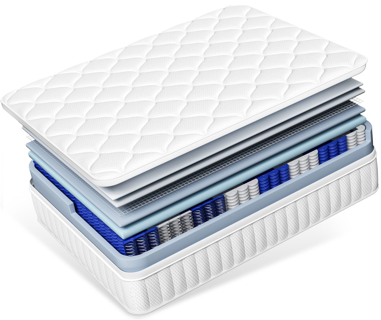 Taschenfederkernmatratze Matratze, 7-Zonen Federkernmatratze Matratzen, Hiazurm, 25 cm hoch, (mit Spannbettlaken,EU-Qualitätszertifizierung, Atmungsaktiv, Orthopädisch, EU-Qualitätszertifizierung, Atmungsaktiv, Orthopädisch), Matratze 90x200 cm, für Kinder und Erwachsen