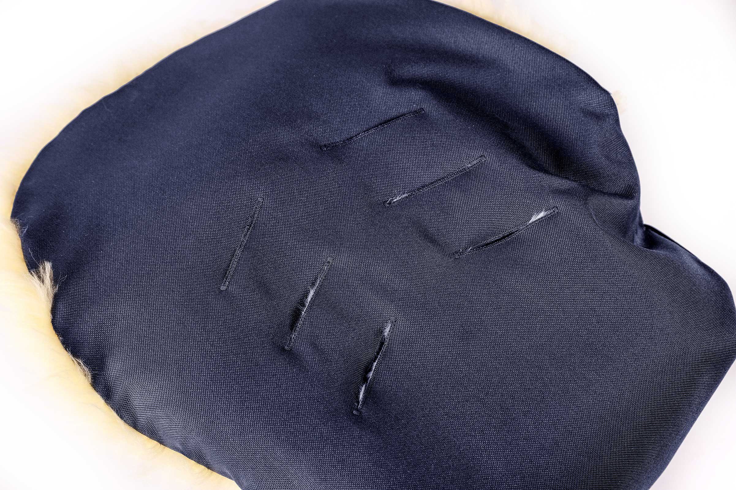 Hofbrucker seit 1948 Fußsack Lammfell Fußsack Maxi für Babyschale, Baby Winter Fußsack mit echtem Lammfell wind- und wasserabweisend