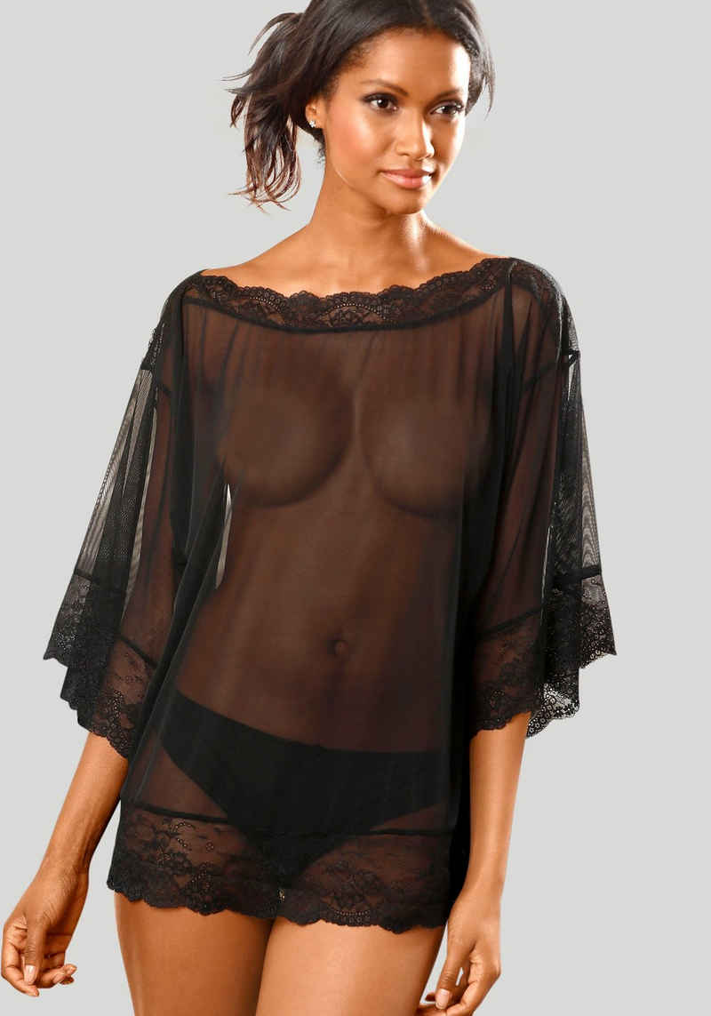 petite fleur gold Netzshirt leicht transparent aus feinem Netzmaterial, sexy Dessous, Reizwäsche