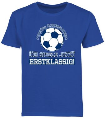 Shirtracer T-Shirt Tschüss Kindergarten ich spiele jetzt erstklassig Einschulung Junge Schulanfang Geschenke