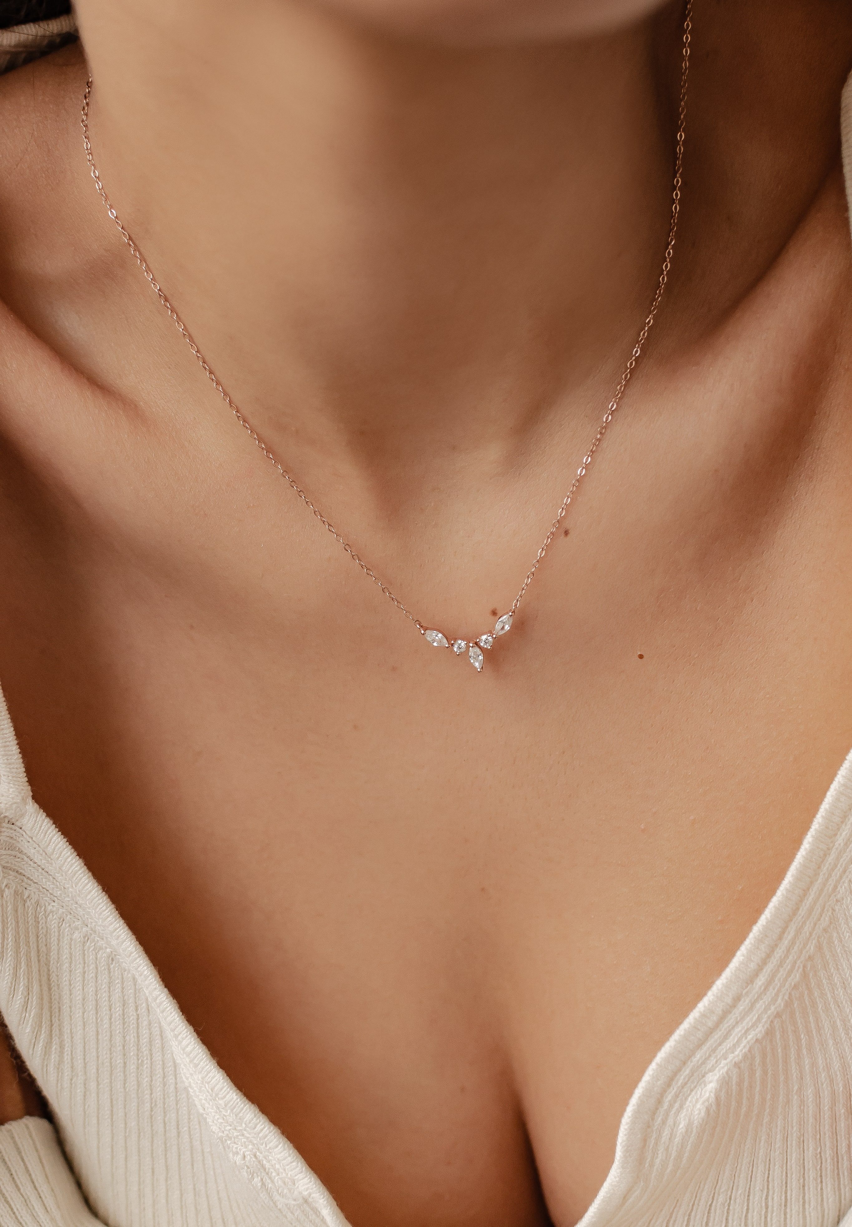 Hey Happiness Silberkette Krone Damen Zirkonia, günstig online kaufen