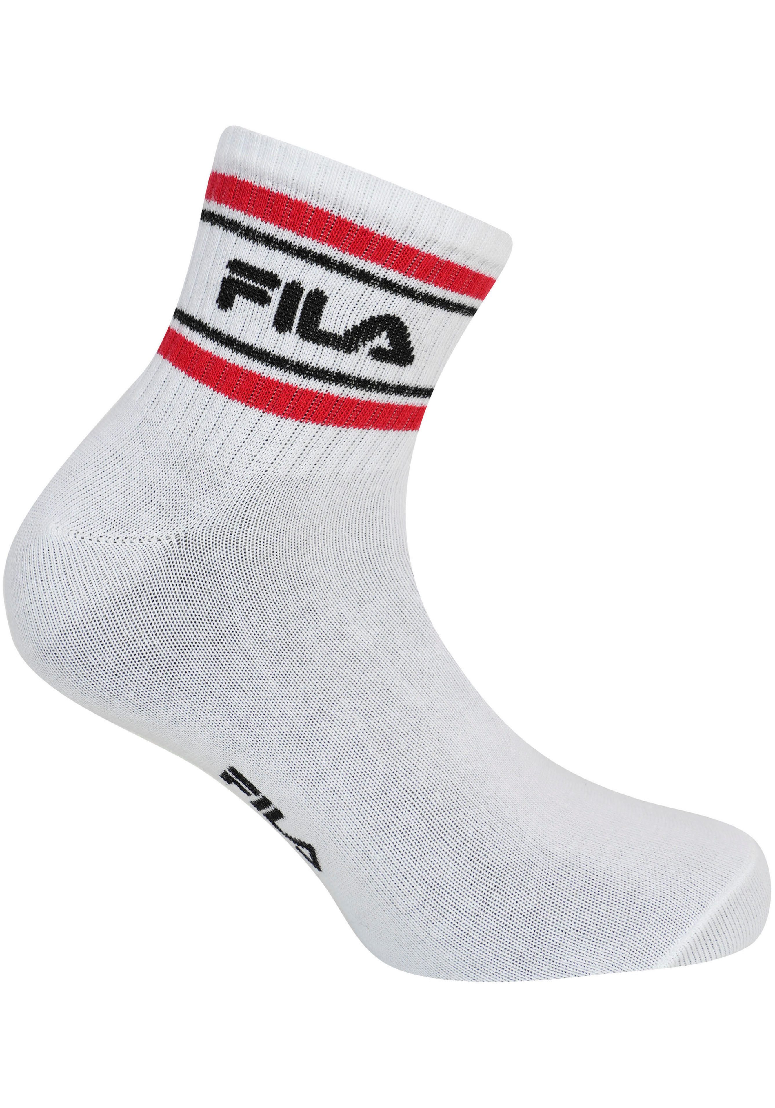 Fila Freizeitsocken MAN LIFESTYLE QUARTER SOCKS (6-Paar) mit auffälligem Logoschriftzug