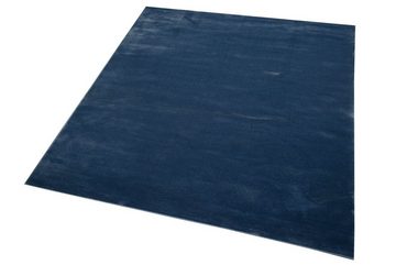 Teppich Teppich Wohnzimmerteppich Läufer uni blau, Carpetia, rechteckig, Höhe: 13 mm
