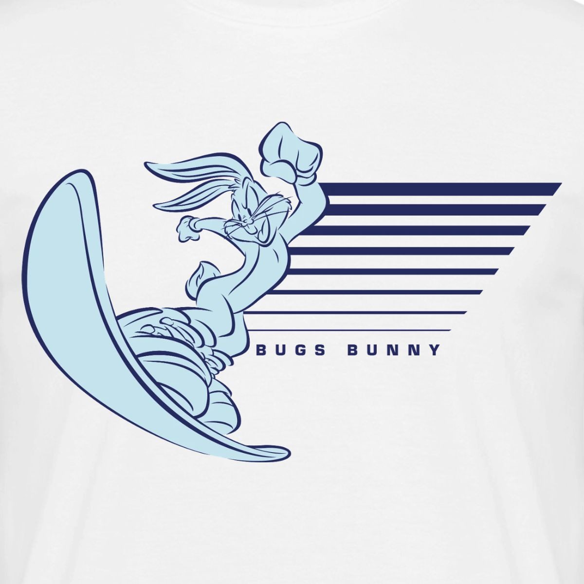 Spreadshirt T-Shirt Looney Tunes Bugs Bunny Mit Snowboard Männer T-Shirt (1-tlg)