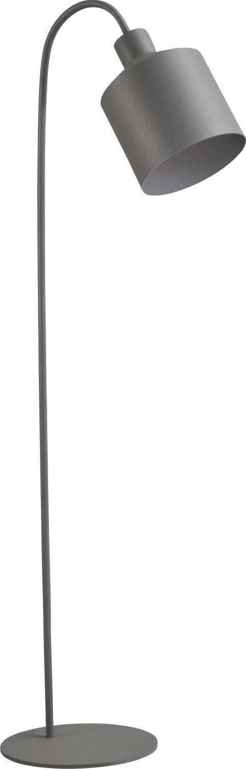 Licht-Erlebnisse Stehlampe BORIS, ohne Leuchtmittel, Standleuchte E27 186 cm Grau Metall Industrie Design Stehleuchte