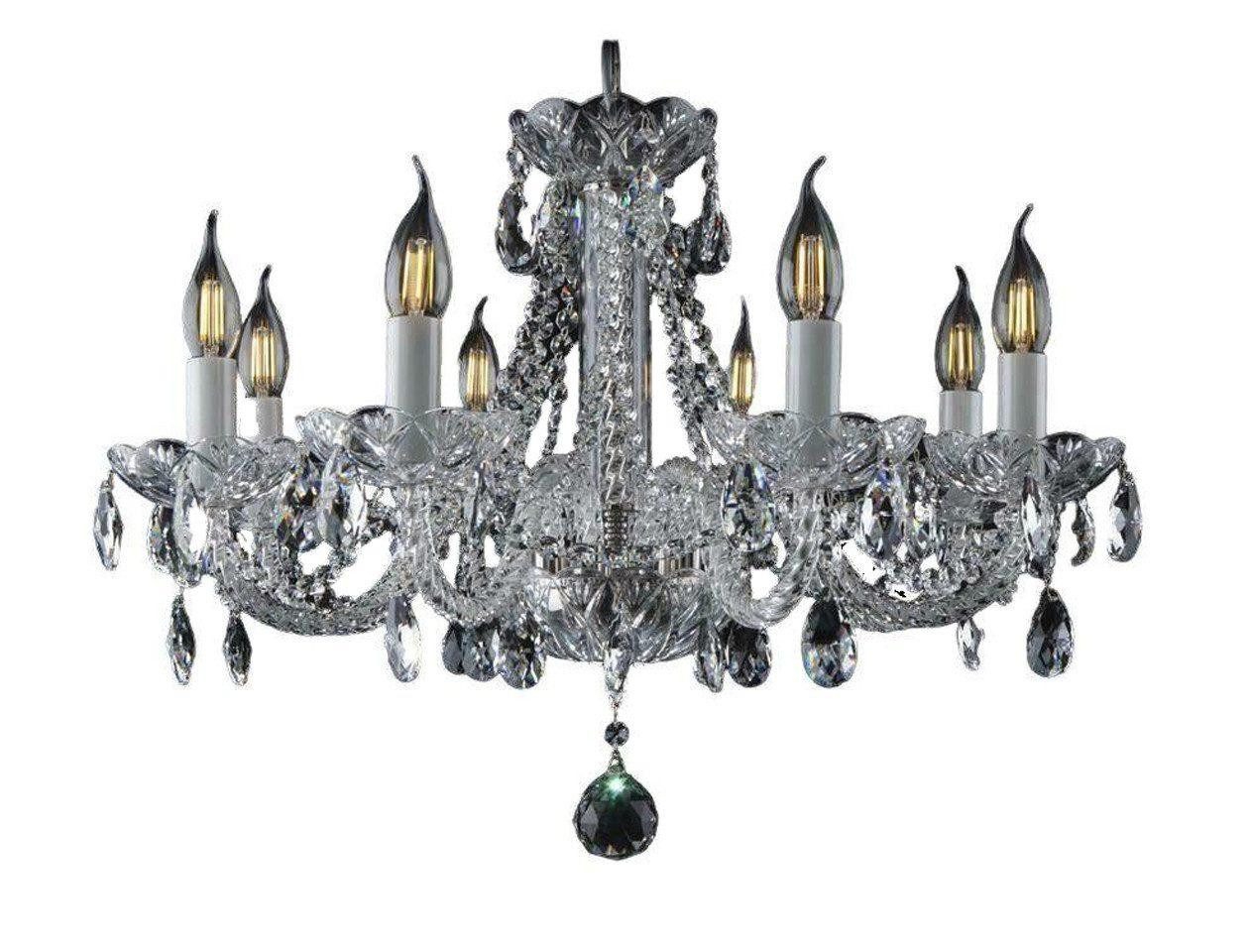 JVmoebel Kronleuchter Bohemia Luster Hänge Lampe Kristall Leuchten Decken Leuchte Lampen, Transparent-Amber, Made in Europa