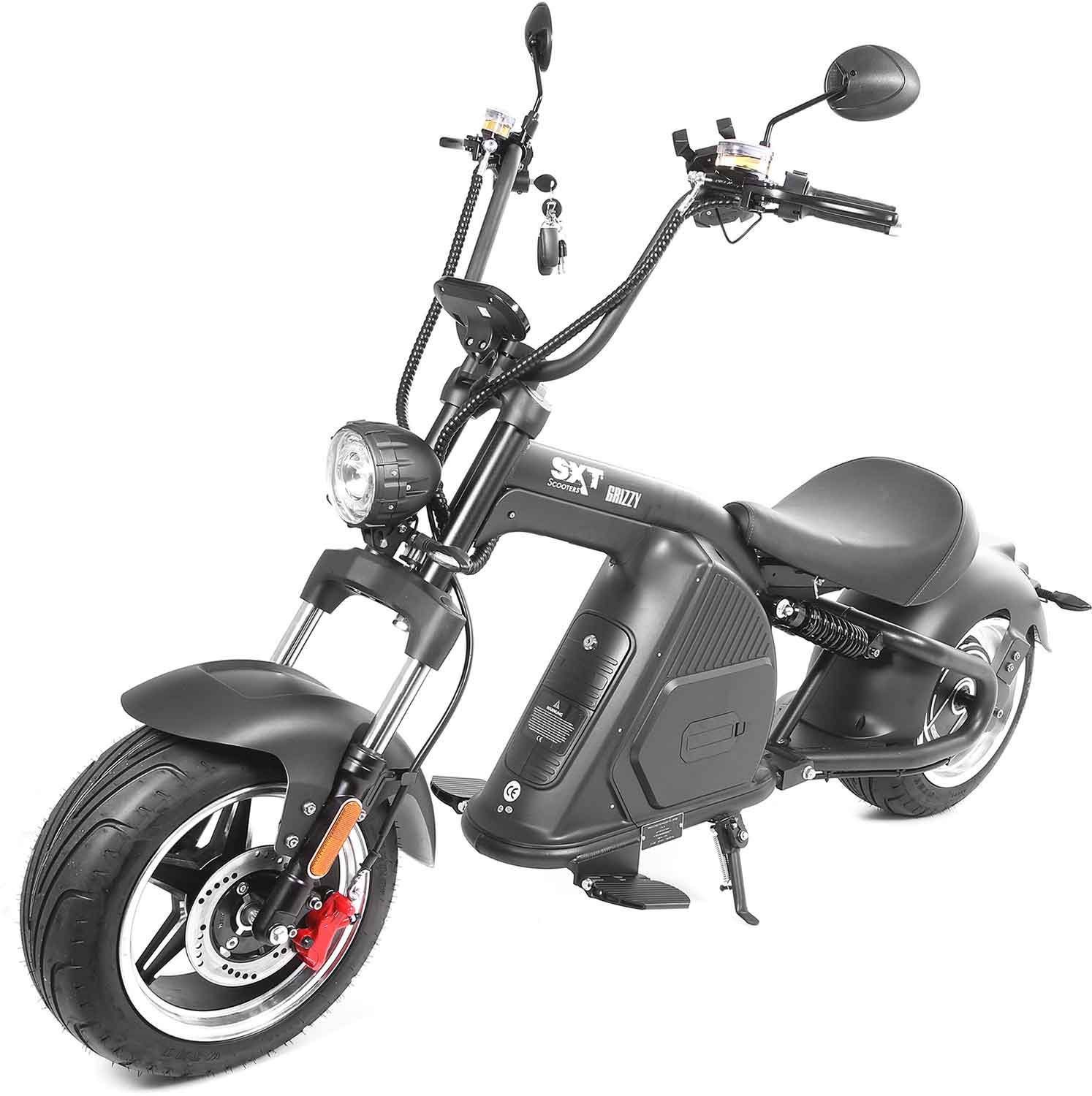 Aktuelle Informationen finden Sie unter schwarz mit SXT SXT 45 2700 Scooters Straßenzulassung W, km/h, E-Motorroller Grizzy,