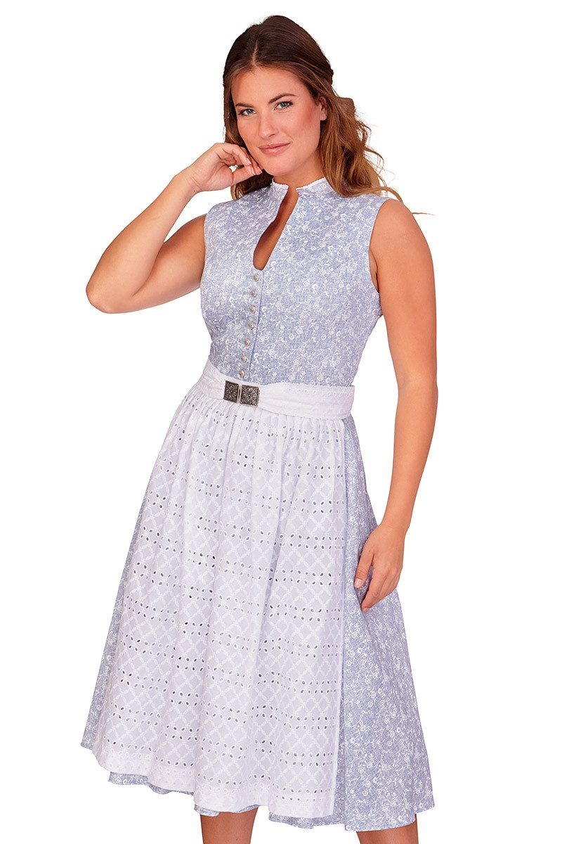 Berwin & Wolff Dirndl Midi Dirndl 2tlg. - ORYANA - pale denim