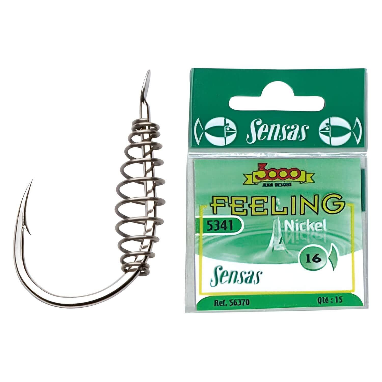 Sensas Wurmhaken Sensas Wettkampf-Haken Einzelhaken mit Spirale Nickel, (5-St)