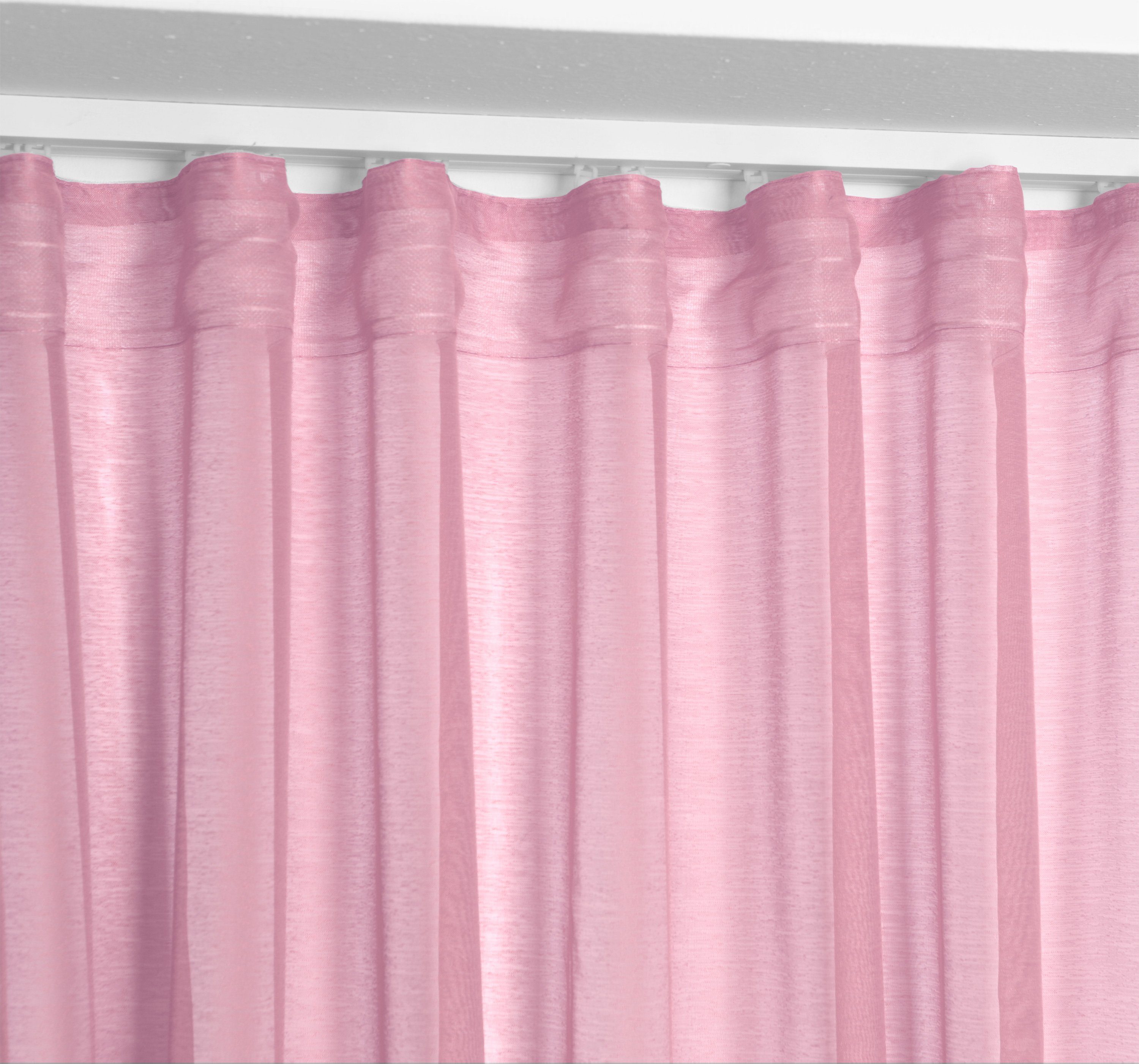 Beautex Gardine Transparente Gardine Dolly, wählbar mit Kräusel- und Ösen- Aufhängung (1 St), Kräuselband, transparent