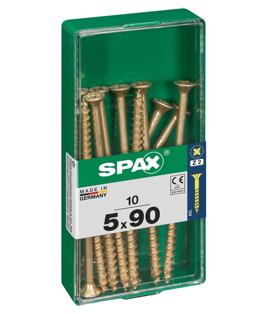 - Stk. Holzbauschraube 10 PZ x mm Spax 2 SPAX Universalschrauben 5.0 90