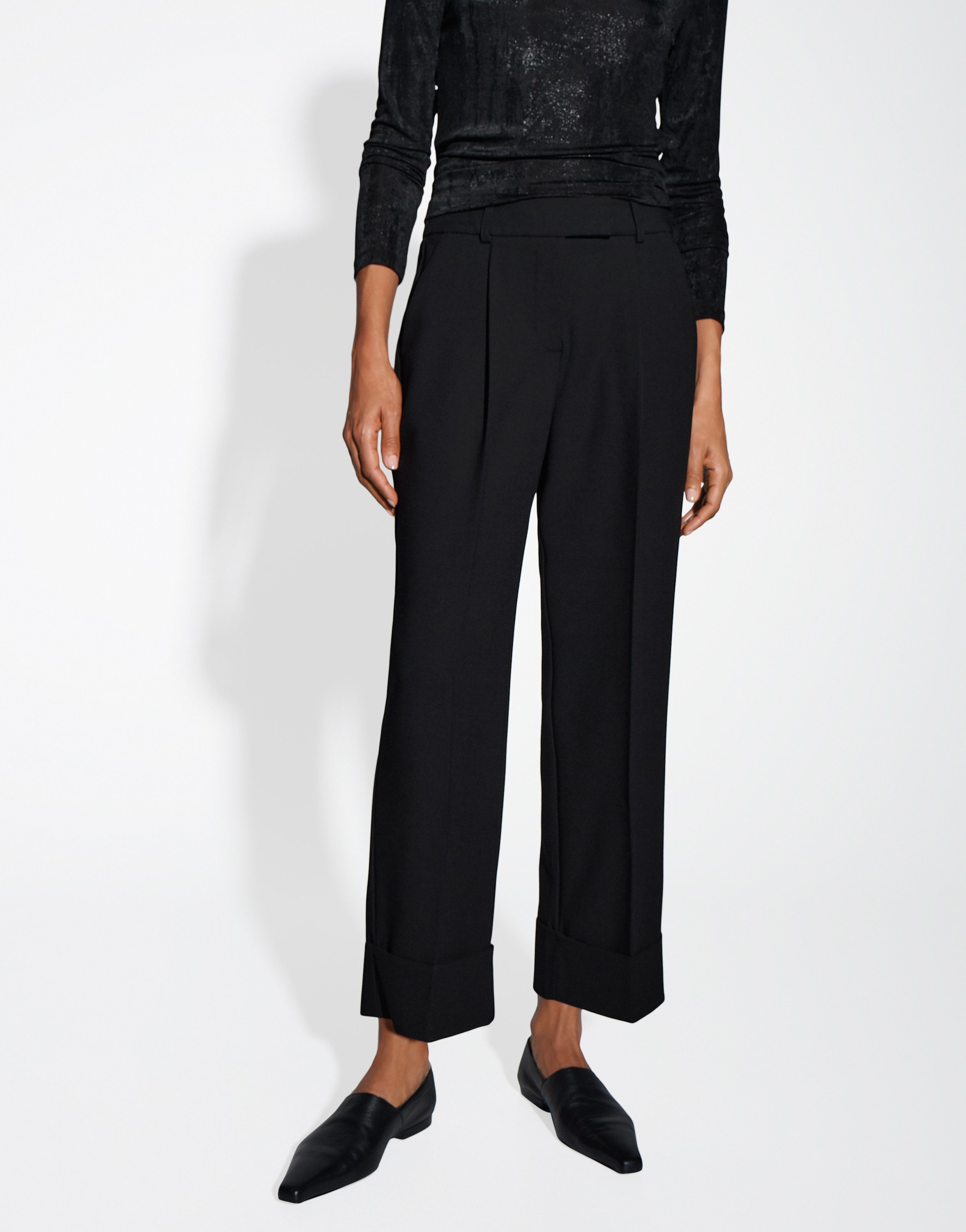 someday Bundfaltenhose CISILIA REFINED aus fein strukturiertem Piqué