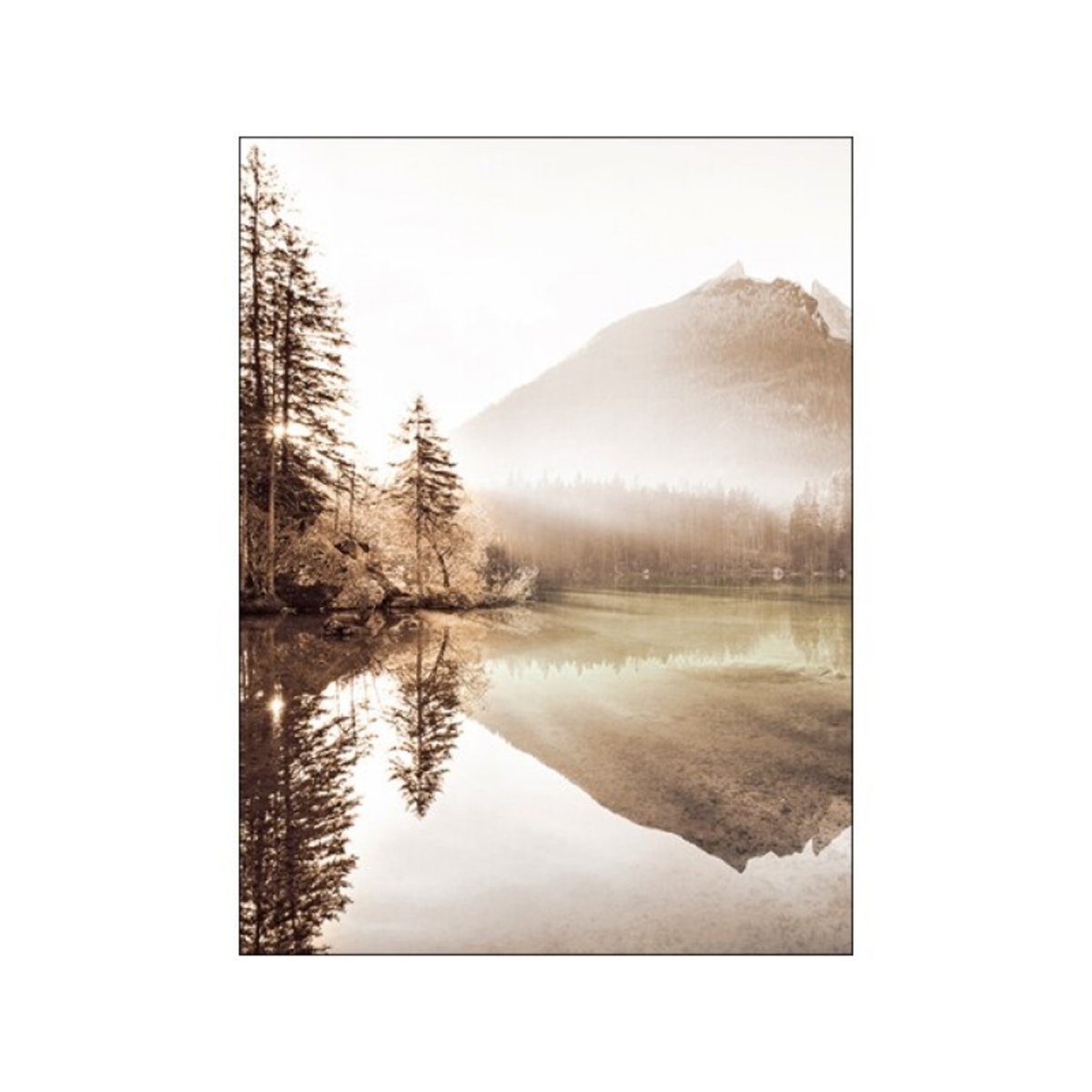TPFLiving Kunstdruck (OHNE RAHMEN) Poster - Leinwand - Wandbild, Landschaften und Natur - 12 Motive und in 14 Größen zur Auswahl - (Wanddeko Wohnzimmer), Farben: Braun, Beige und Weiß - Größe: 10x15cm