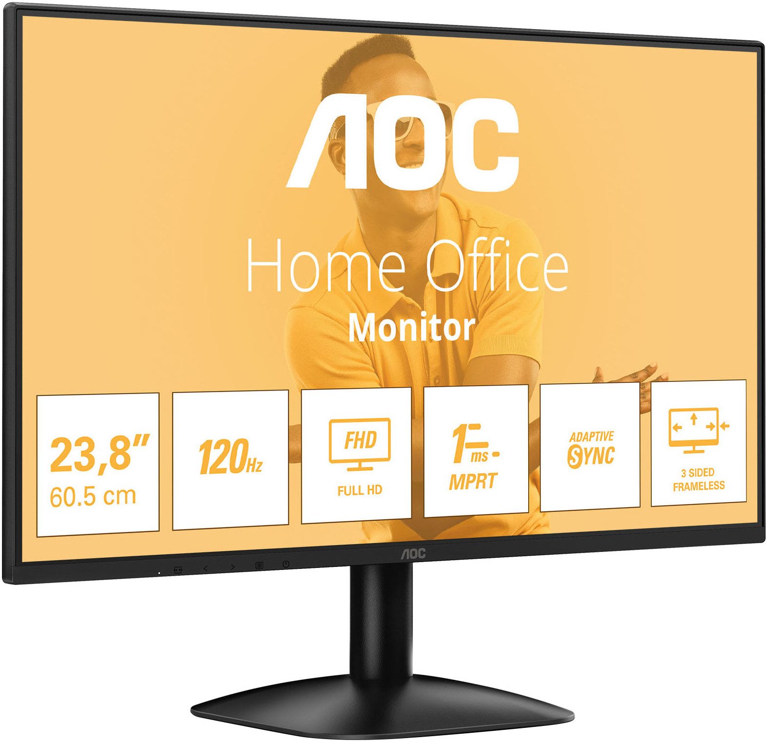 AOC 24B31H LED-Monitor (61 cm/24 ", 1920 x 1080 px, Full HD, 4 ms Reaktionszeit, 120 Hz, IPS)