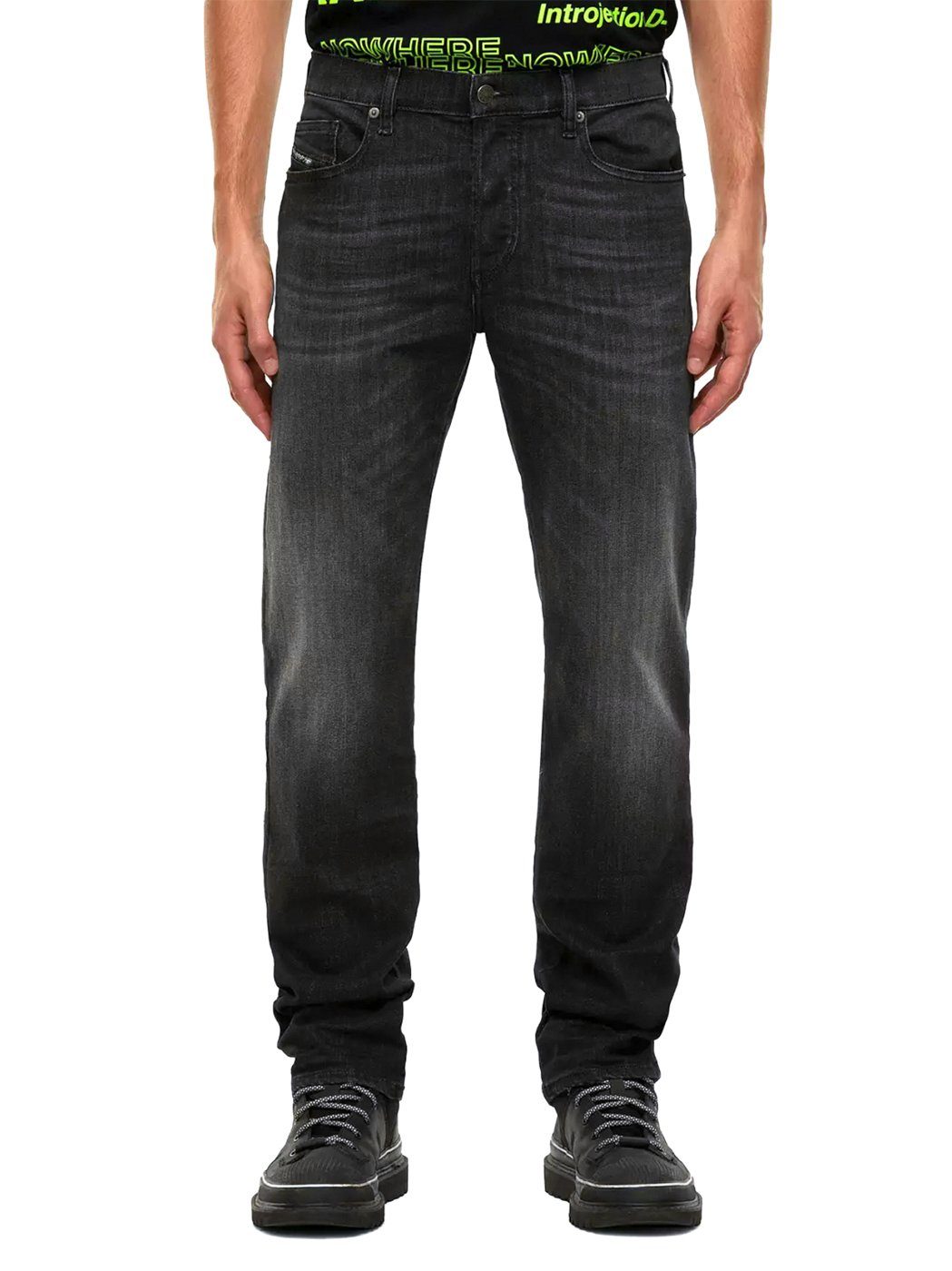 Diesel Straight-Jeans Straight - Stretch Hose Schwarz 009EN D-Mihtry