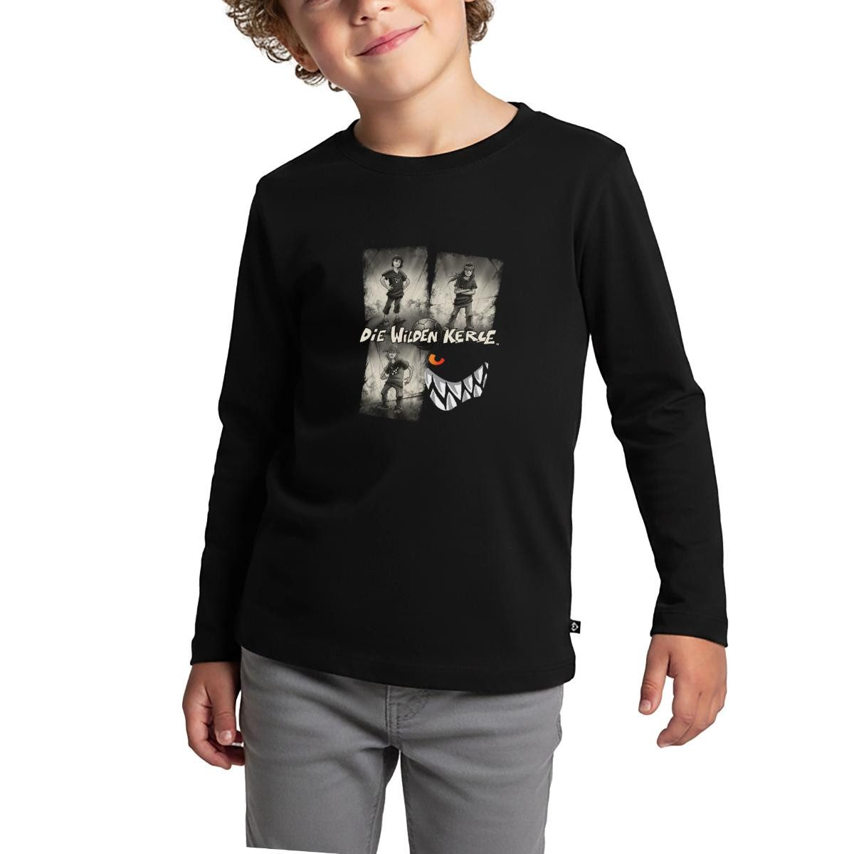 Spreadshirt T-Shirt Die Wilden Kerle Quartett Vintage Kinder Premium Langarmshirt (1-tlg)