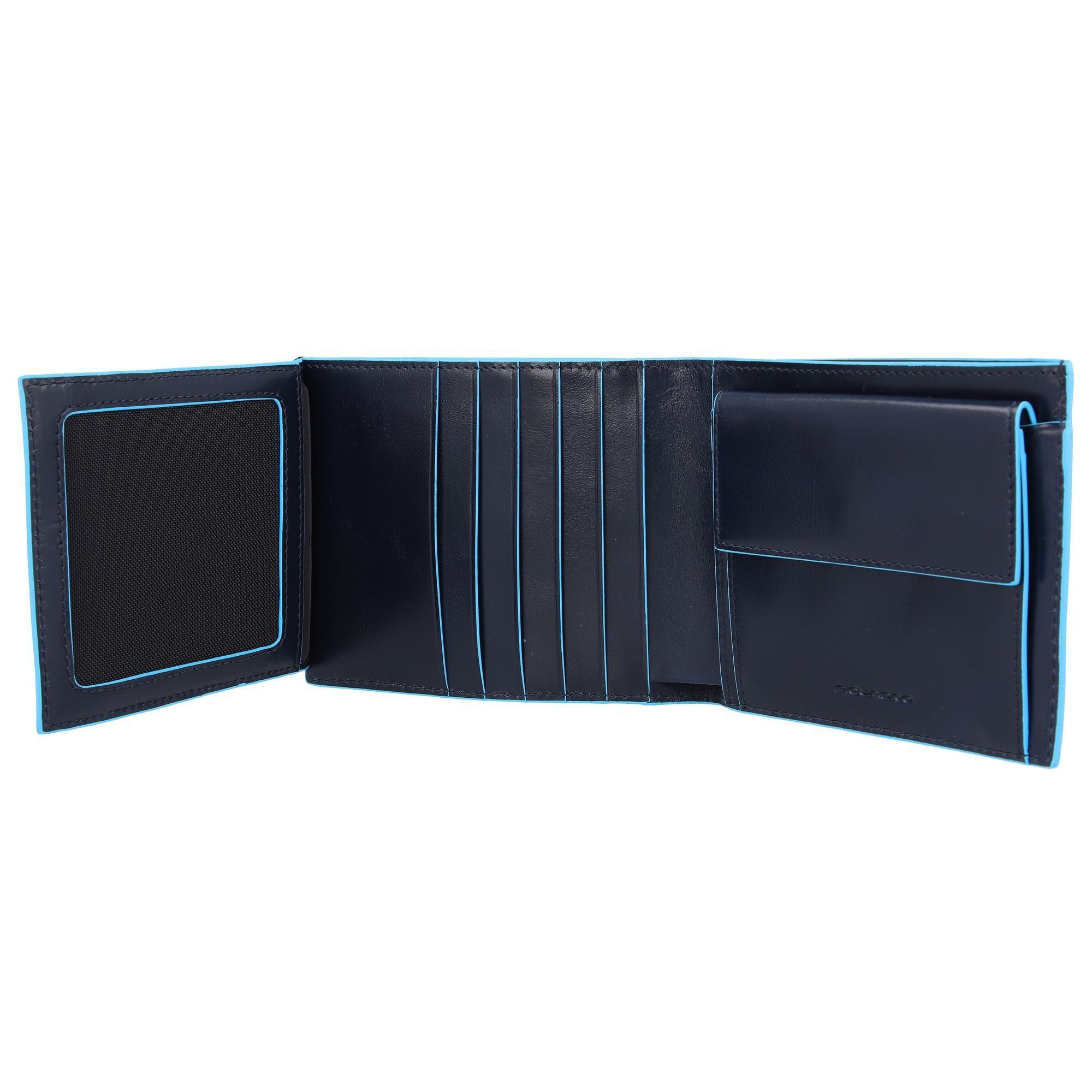 Geldbörse blue Leder Blue Piquadro night Square,