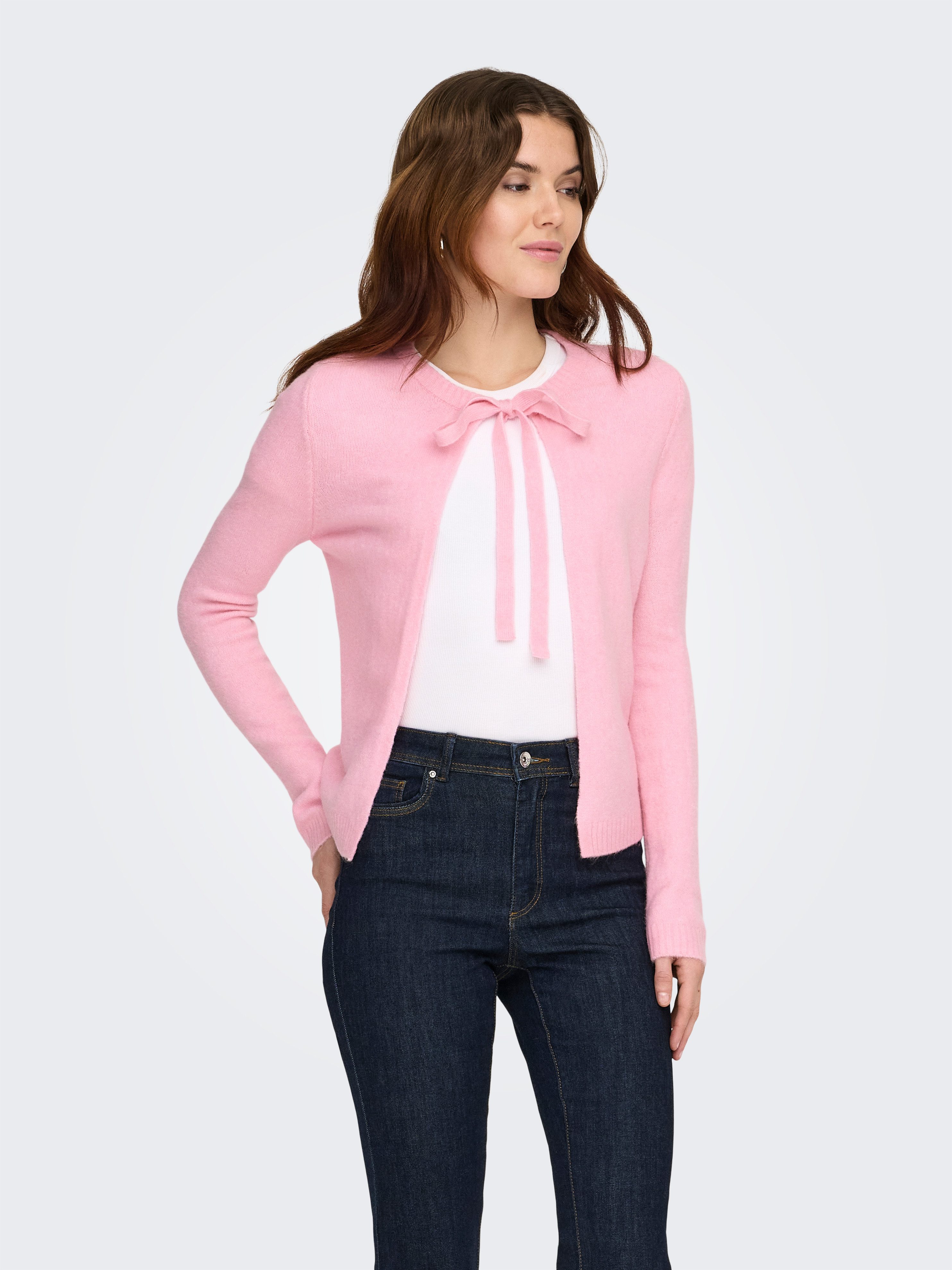 ONLY Strickjacke ONLJESSIE LS ONE STRING CARDIGA KNT