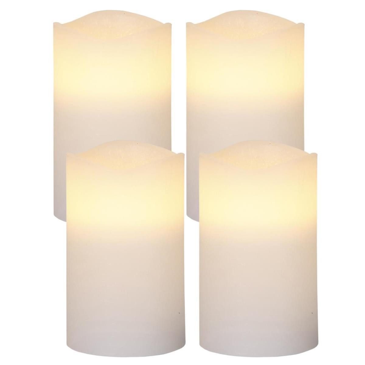 MARELIDA LED-Kerze LED Kerzenset May Echtwachs flackernd Timer H: 12,5cm - günstig online kaufen