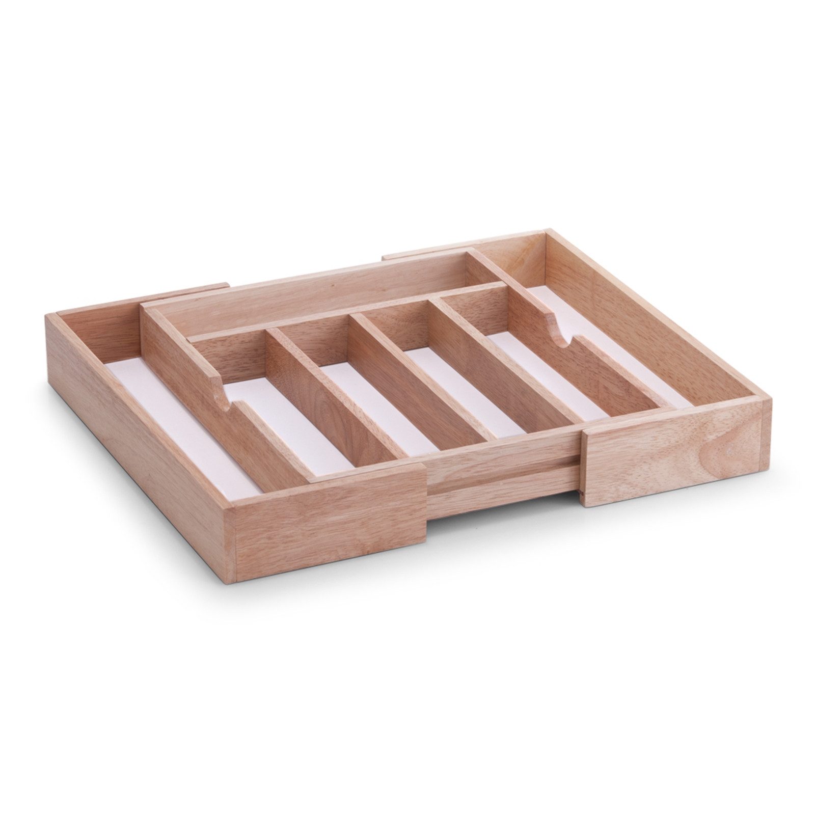 Neuetischkultur Besteckkasten Besteckkasten, ausziehbar Gummibaum, Melamin (Stück, 1 St), Besteckfach Schubladeneinsatz Küchenorganizer