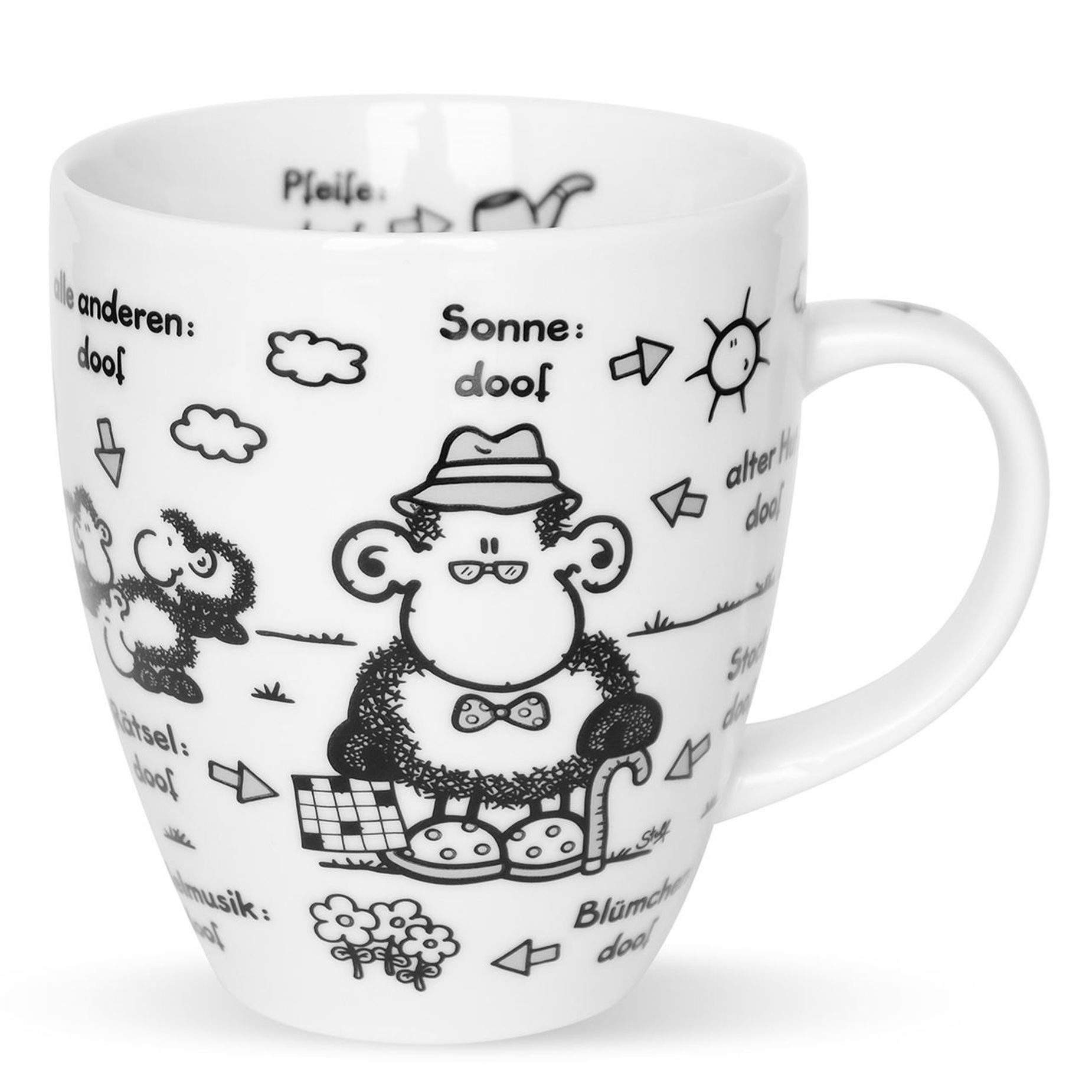 Sheepworld Tasse Sheepworld - Tasse "Ohne ... ist alles doof" 0,5l ODIAD Geschenk