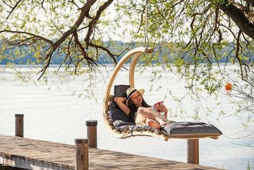 Amazonas Hängesessel Swing Lounger Anthracite - Schwebelige + Sitzkissen + Spiralfeder