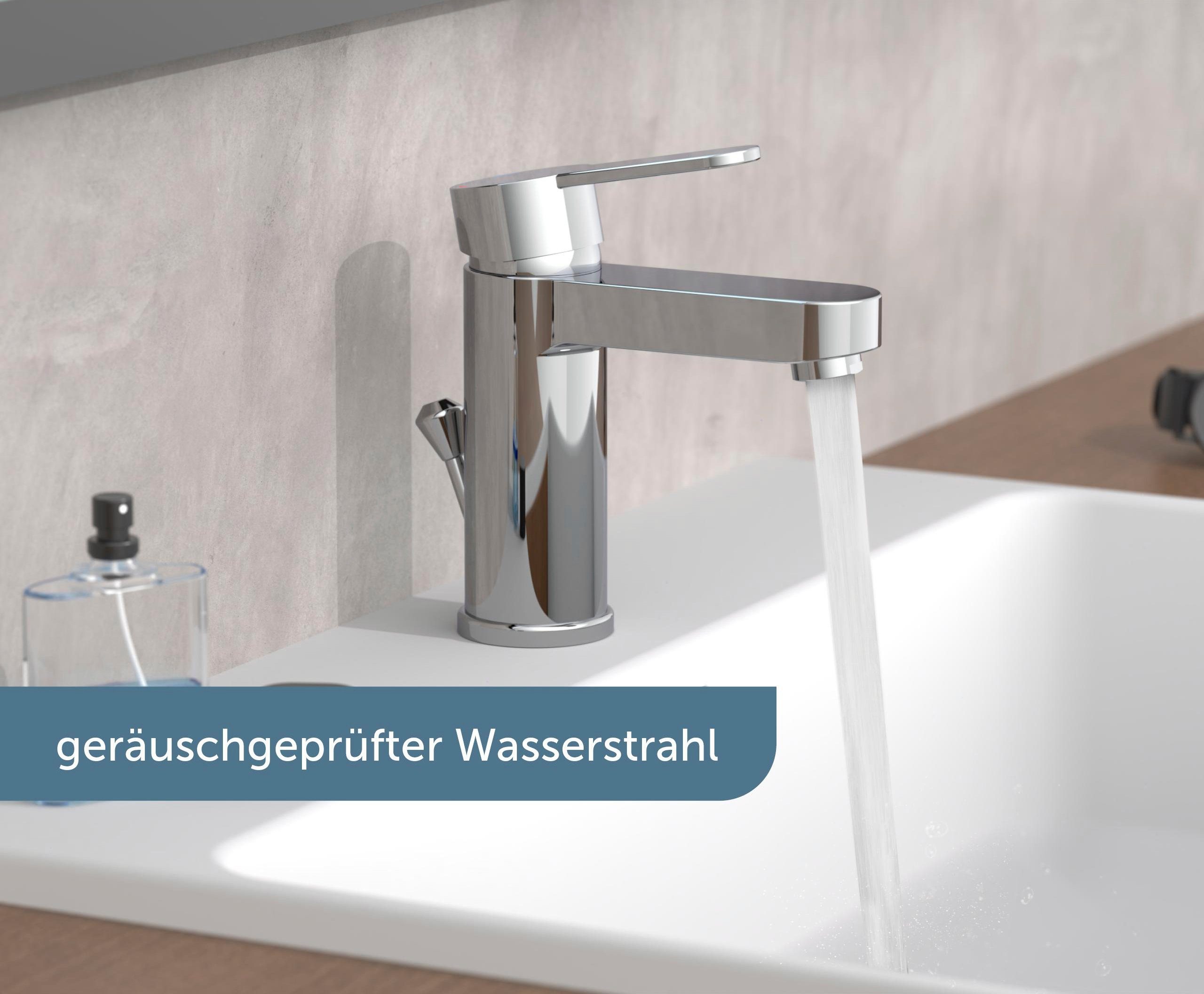Schütte Waschtischarmatur ELEPHANT inkl. Exzenter, Marken-Mischdüse, leichte Montage – Bild 5 von 5
