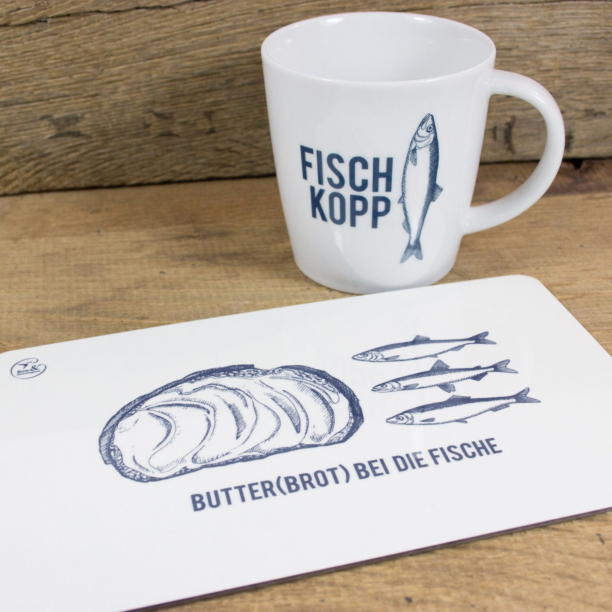 Bow & Hummingbird Frühstücksbrett Frühstücksbrettchen Butter(brot) bei die Fische, Melamin-Schichtstoffplatte – Bild 2 von 4