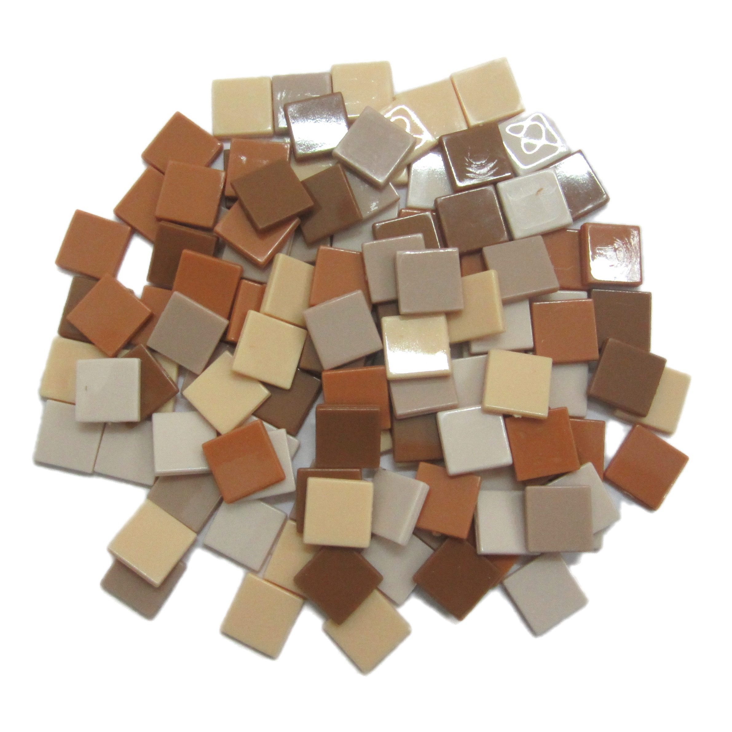 Armena Mosaikfliesen Acrylstein Acrylmosaikfliesen 10 x 10 mm 70g/Box Farbenmischung, Acryl 1x1, Braun mixes