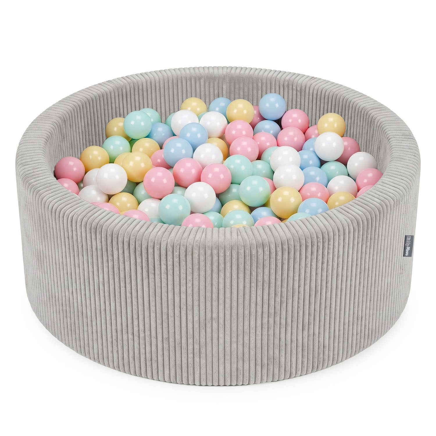 KiddyMoon Bällebad OK30AN, (Bällepool mit bunten Bällen, 200-tlg., Bällepool mit bunten Bällen, 200-tlg., Strukturierter Rippbezug), Made in Europe