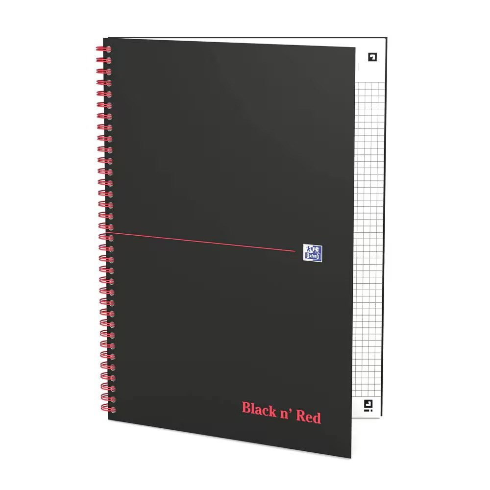 OXFORD Collegeblock Black n'Red