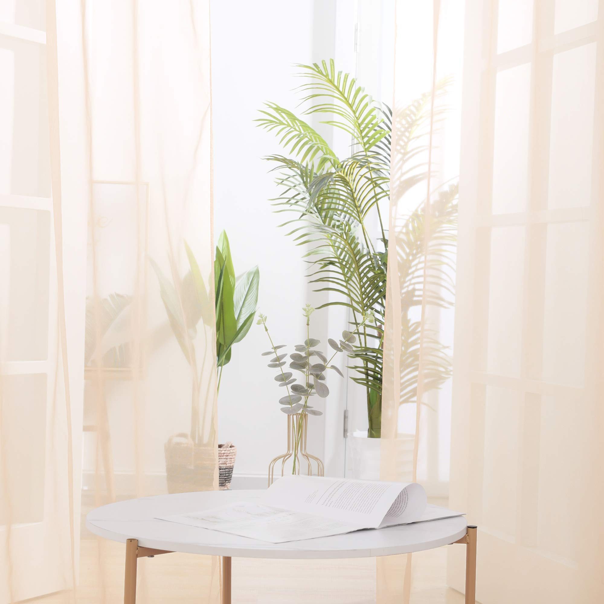 Deconovo Vorhang Transparent Voile Gardinen mit günstig online kaufen