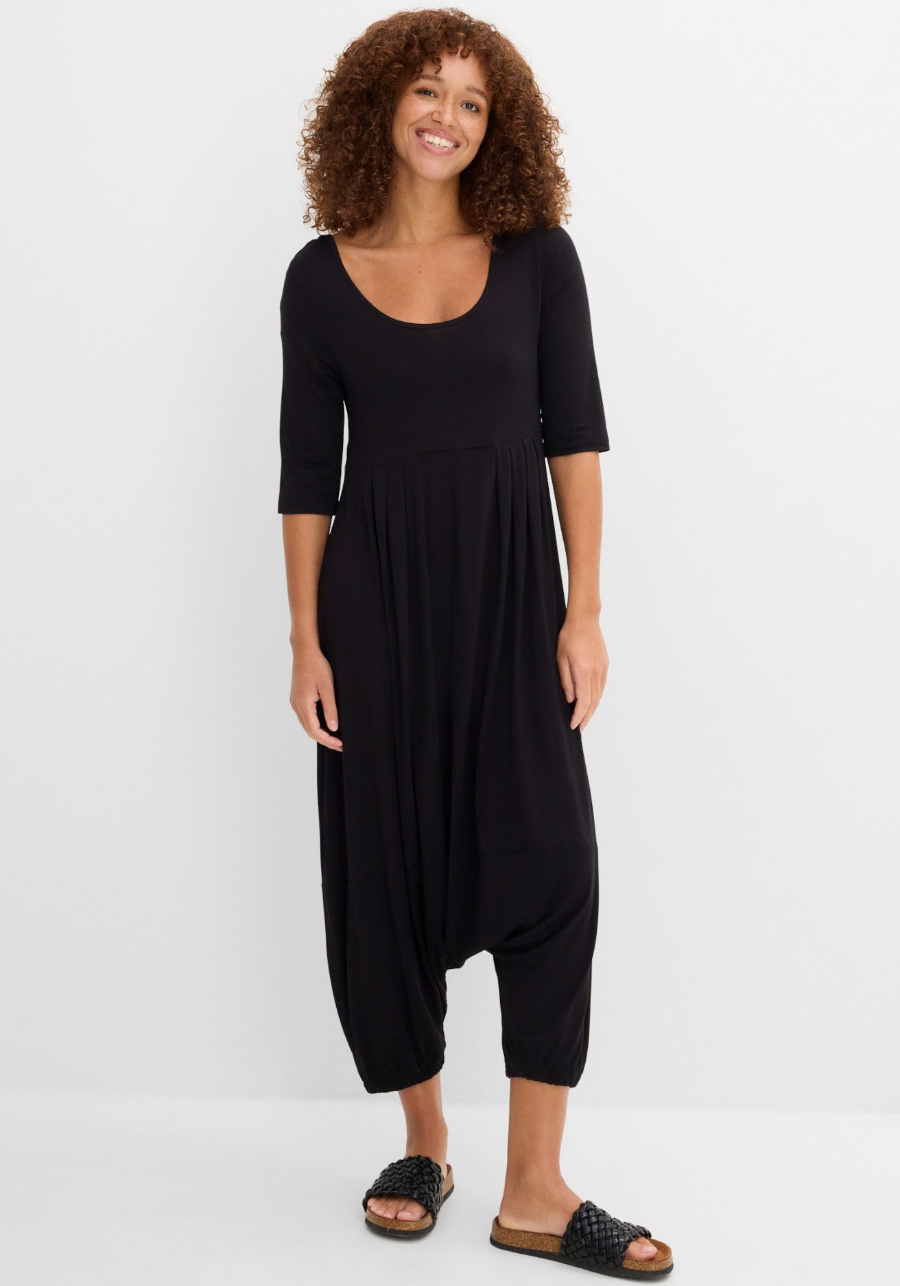 bonprix Jumpsuit für den Alltag, Oversize-Passform, 7/8-Länge