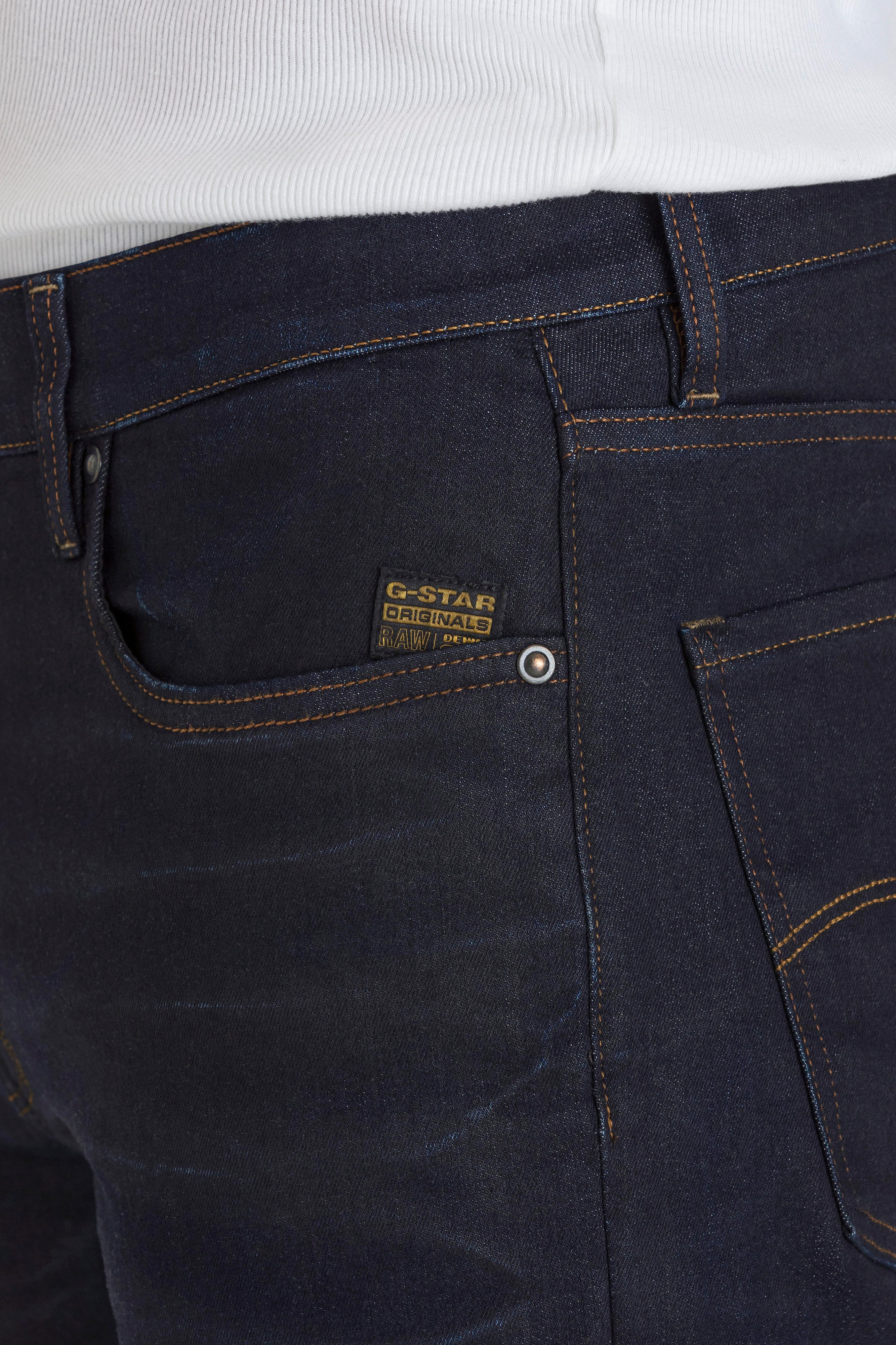 G-STAR Straight-Jeans Mosa Straight mit hellen Nähten