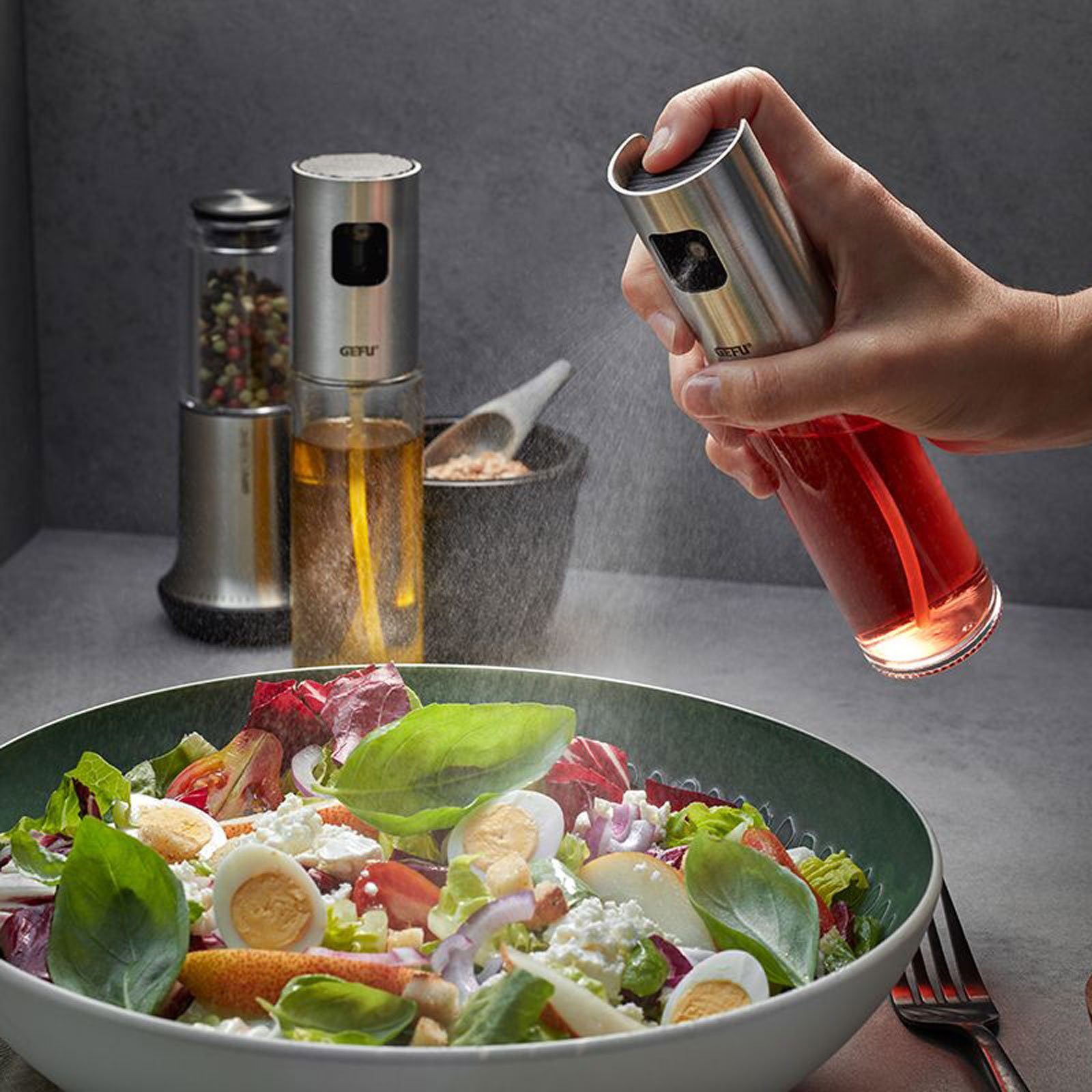 GEFU Salatschleuder GEFU Essig- und Öl Sprüher NEVA 34658