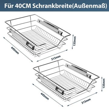 Clanmacy Schublade »2x 40cm Küchenschublade Schrankauszug Vollauszug Teleskopschublade«