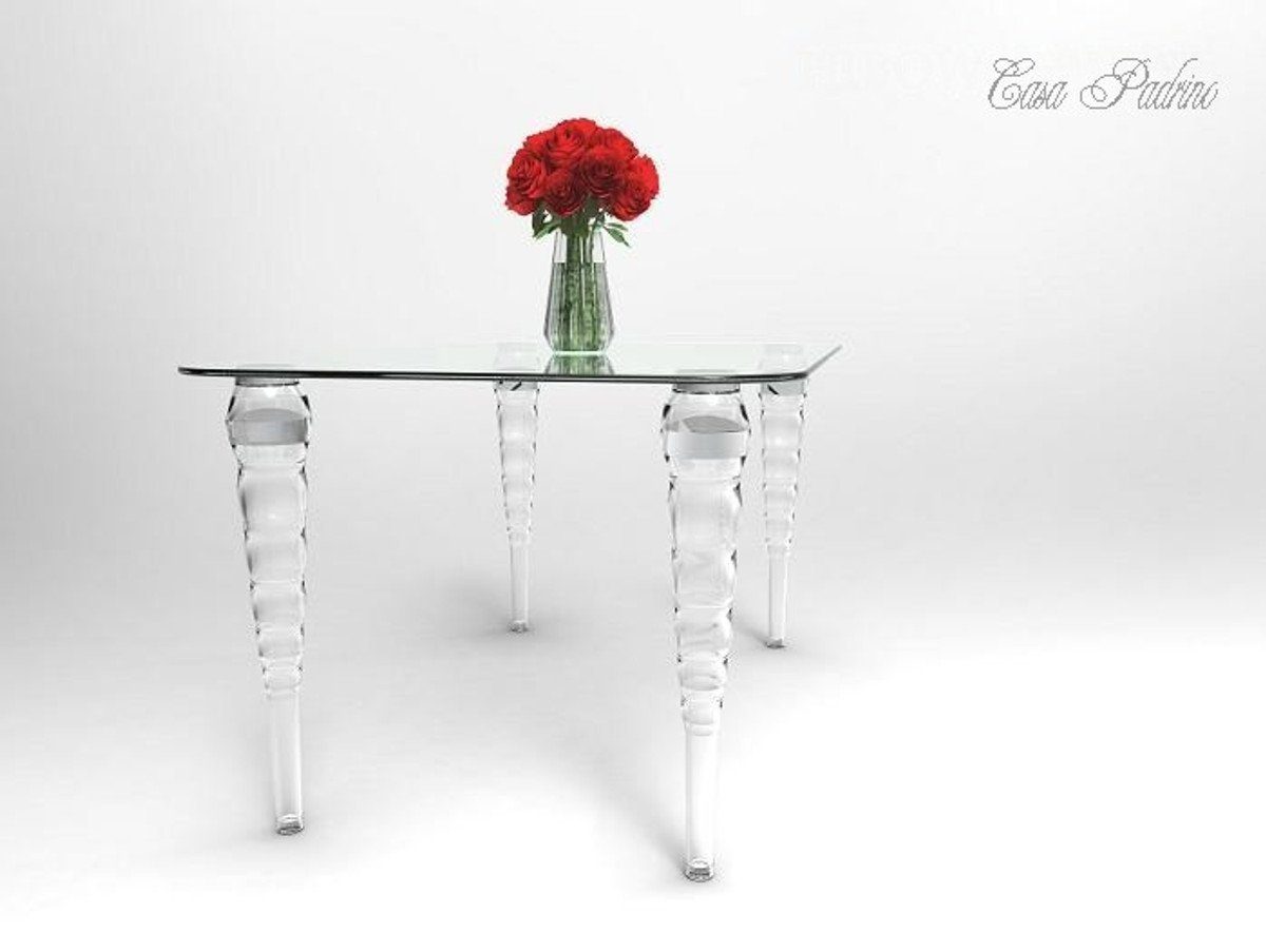 - Designer Polycarbonat Chair - Table Casa Padrino Beistelltisch Acryl Möbel 140cm Tisch Ghost