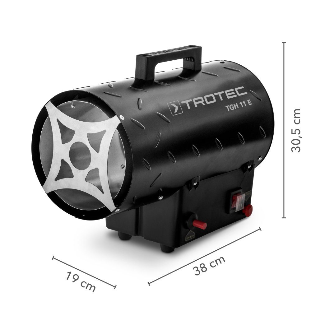 TROTEC inkl. TROTEC Gasheizgebläse 10 Gas E Verbindungschlauch Heizlüfter TGH W kW, 11 70 Heizgerät