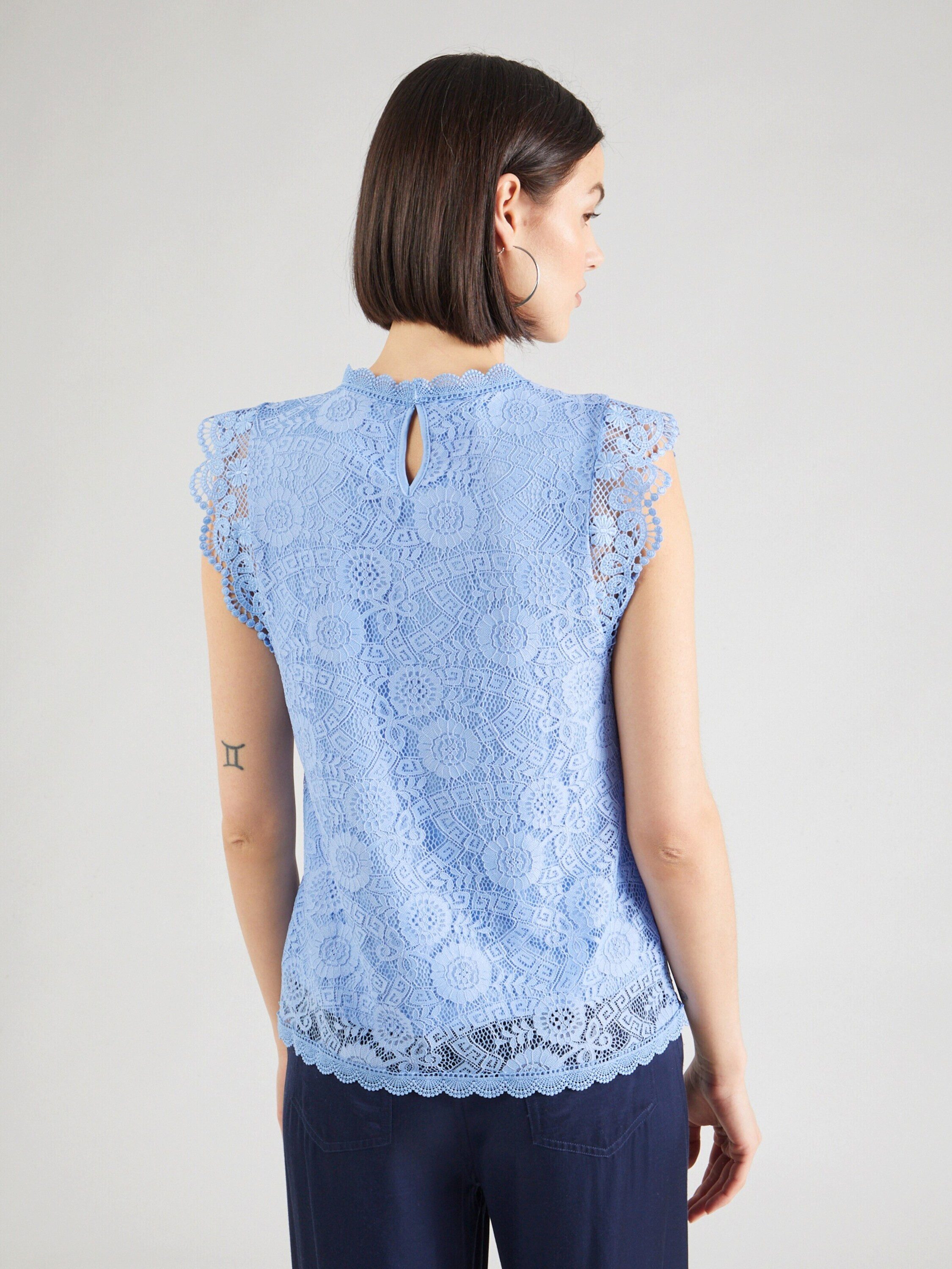 pieces Kurzarmbluse PCOlline (1-tlg) Spitze