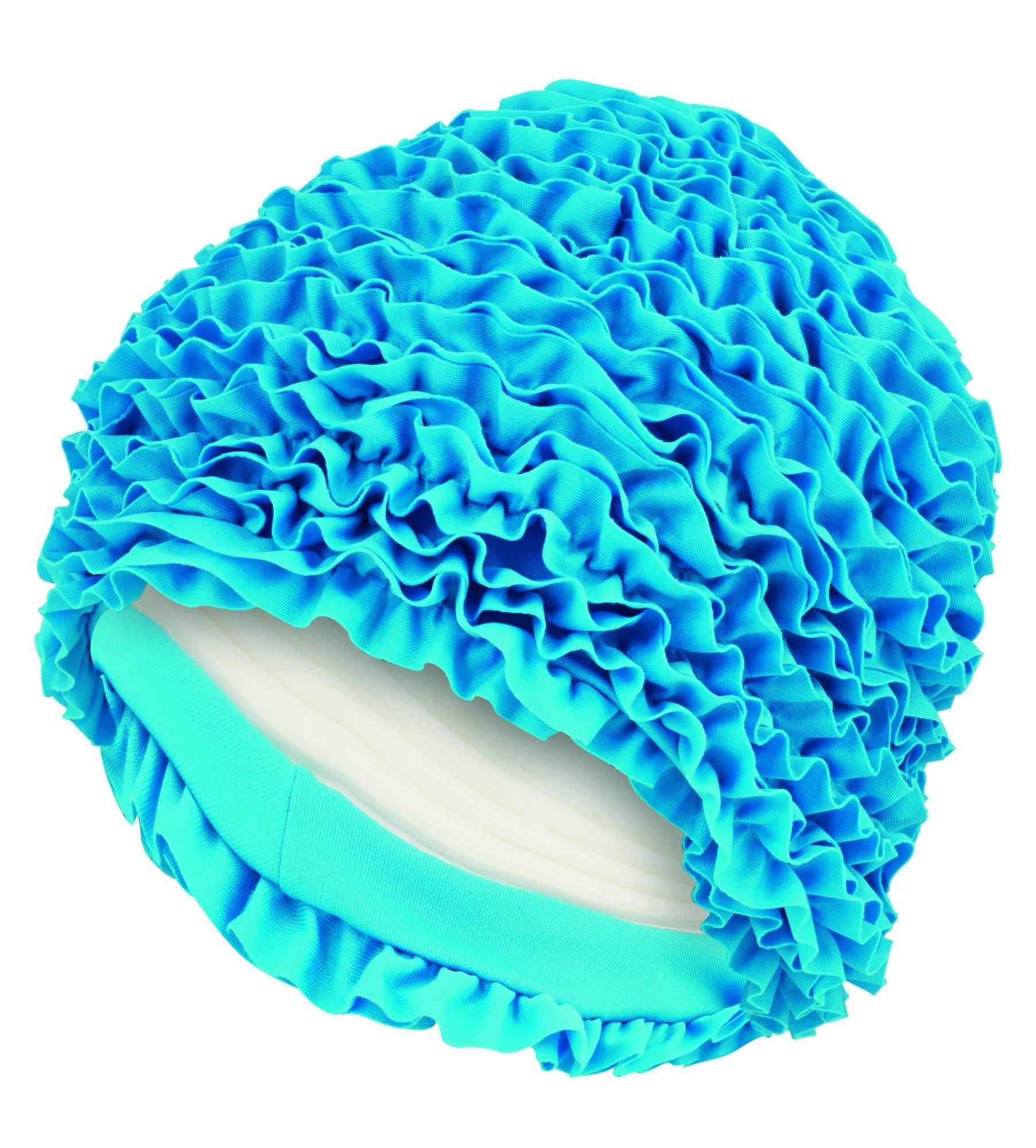 Fashy Badekappe Fashy - Badehaube Badekappe Rüschenbadehaube Rüschen Damen Türkis