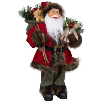 Christmas Paradise Weihnachtsmann Viktor, 4 Größen (30-80cm) (Deko Figur, 1 St), grün-rot